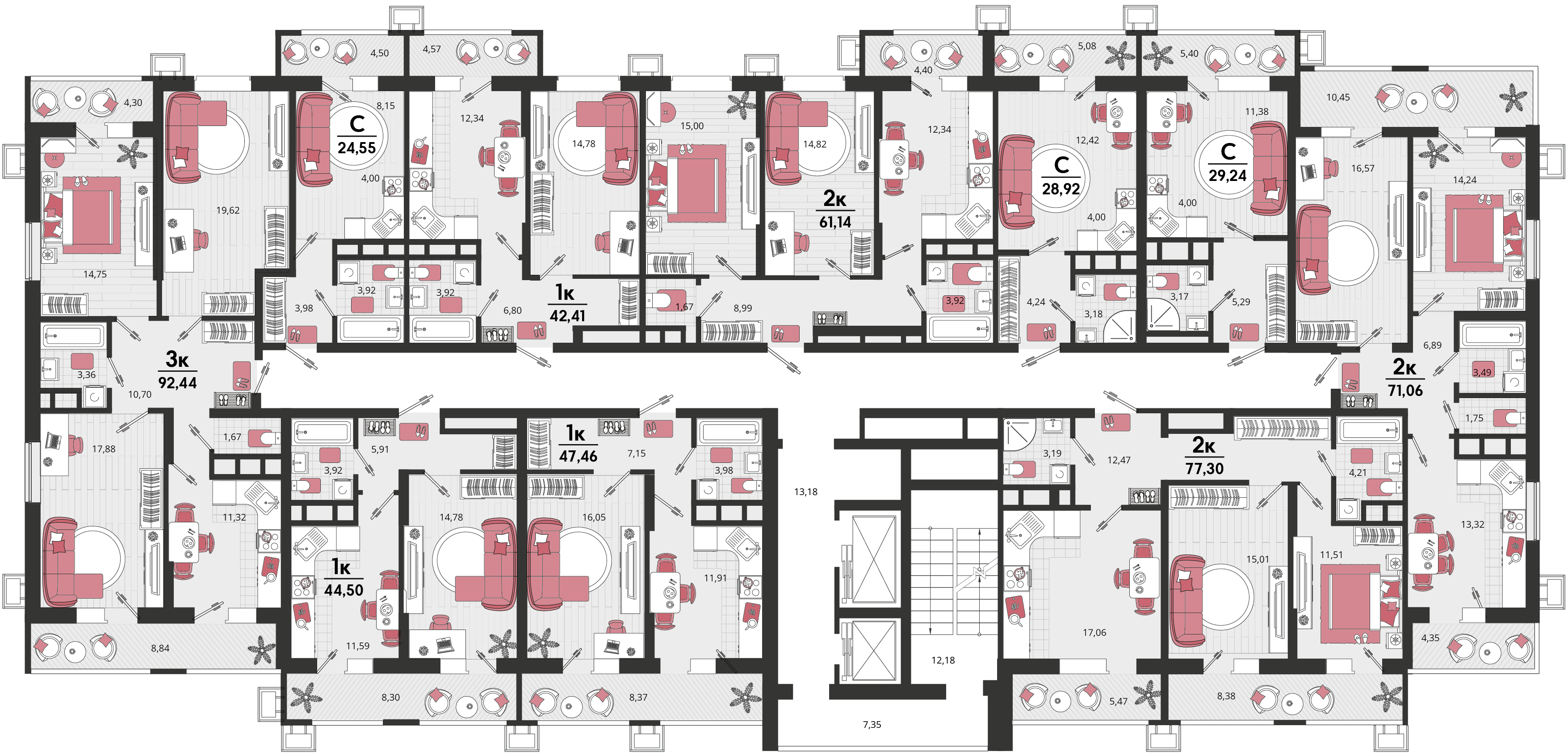 3-комнатная квартира №3 85,87 м2 от застройщика ГК ТОЧНО фото 5