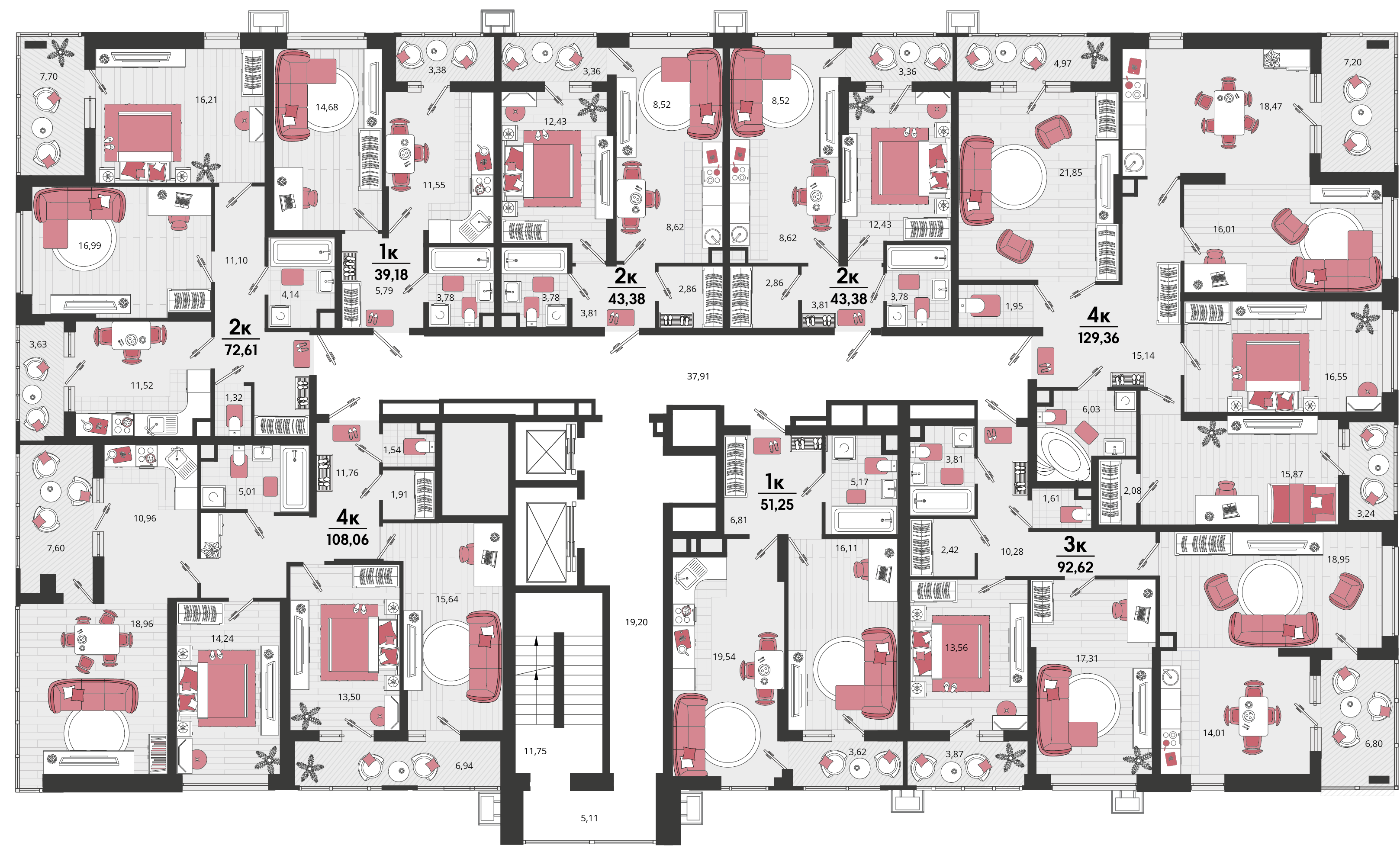 3-комнатная квартира №183 87,29 м2 от застройщика ГК ТОЧНО фото 5