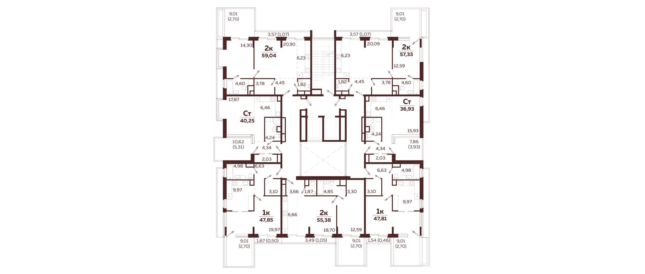1-комнатная квартира №21 48 м2 от застройщика ГК ТОЧНО фото 5