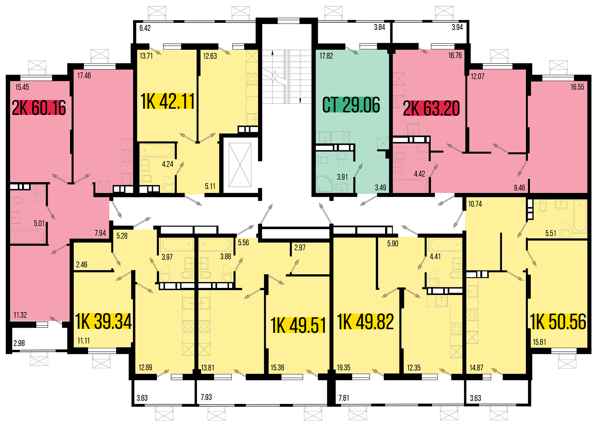 Студия №89 29,06 м2 от застройщика ГК ТОЧНО фото 5