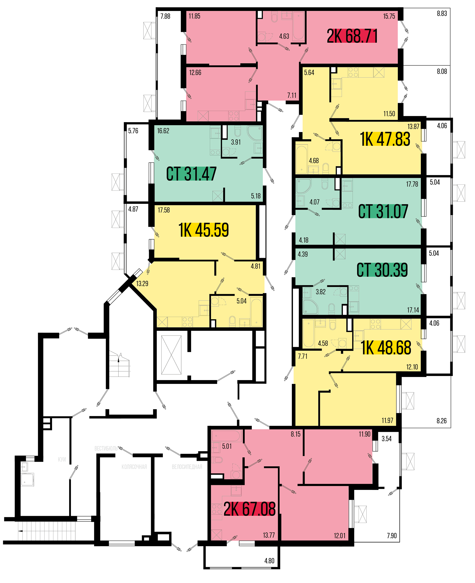 Студия №111 31,47 м2 от застройщика ГК ТОЧНО фото 5