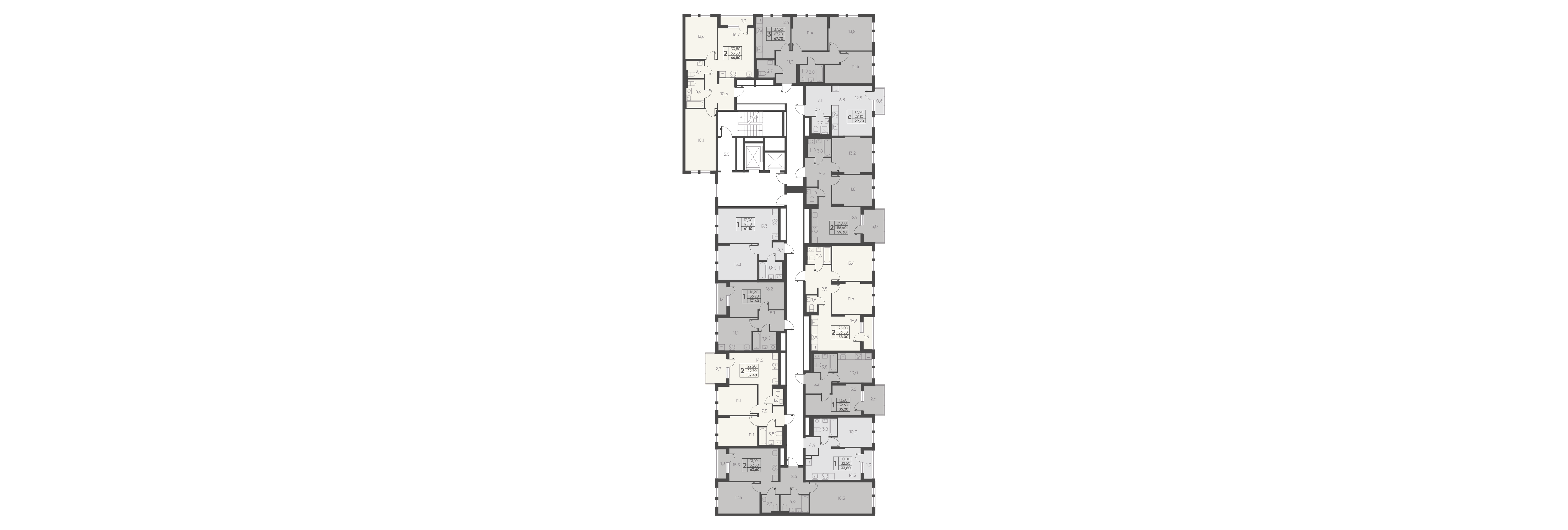 2-комнатная квартира №204 52,4 м2 от застройщика ГК ТОЧНО фото 5