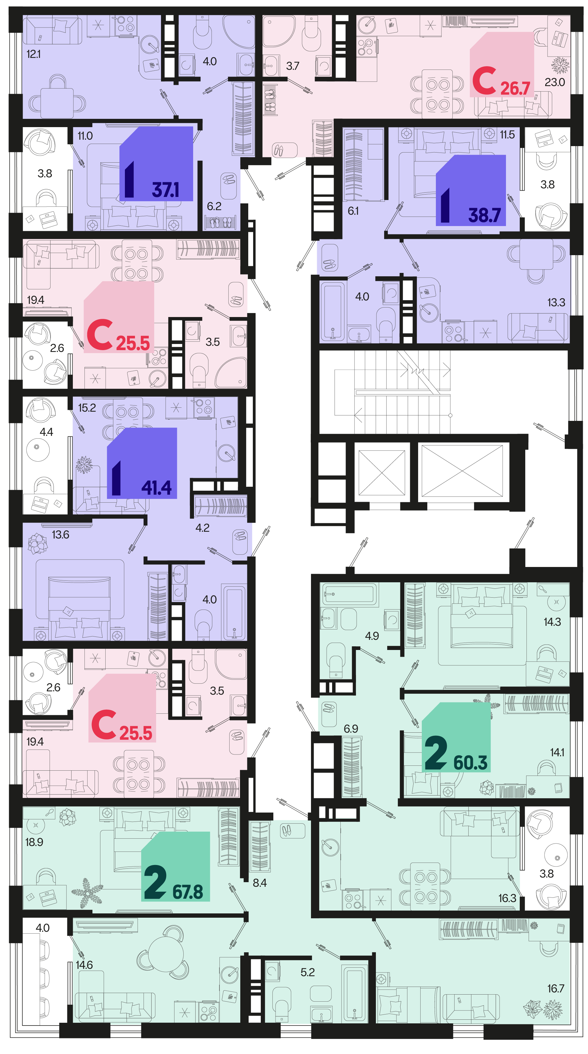 Студия №178 25,5 м2 от застройщика ГК ТОЧНО фото 5