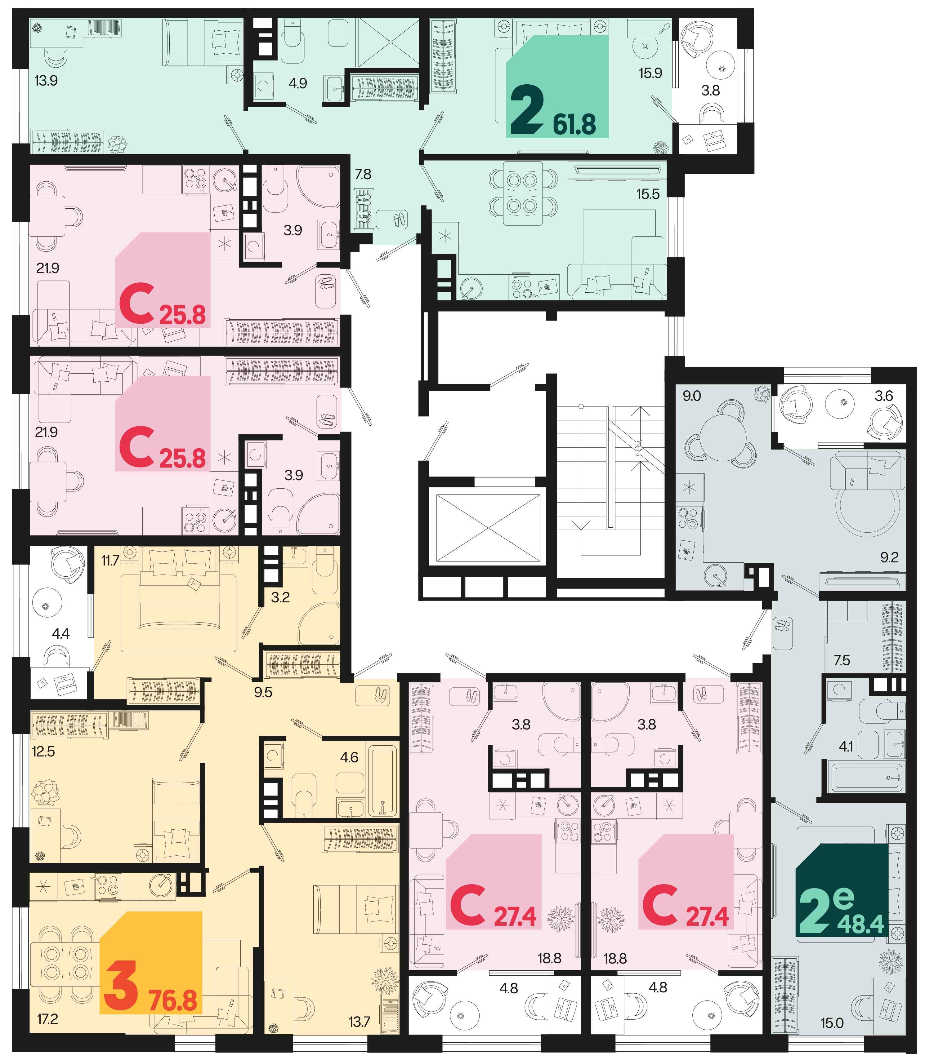 Студия №81 25,8 м2 от застройщика ГК ТОЧНО фото 5
