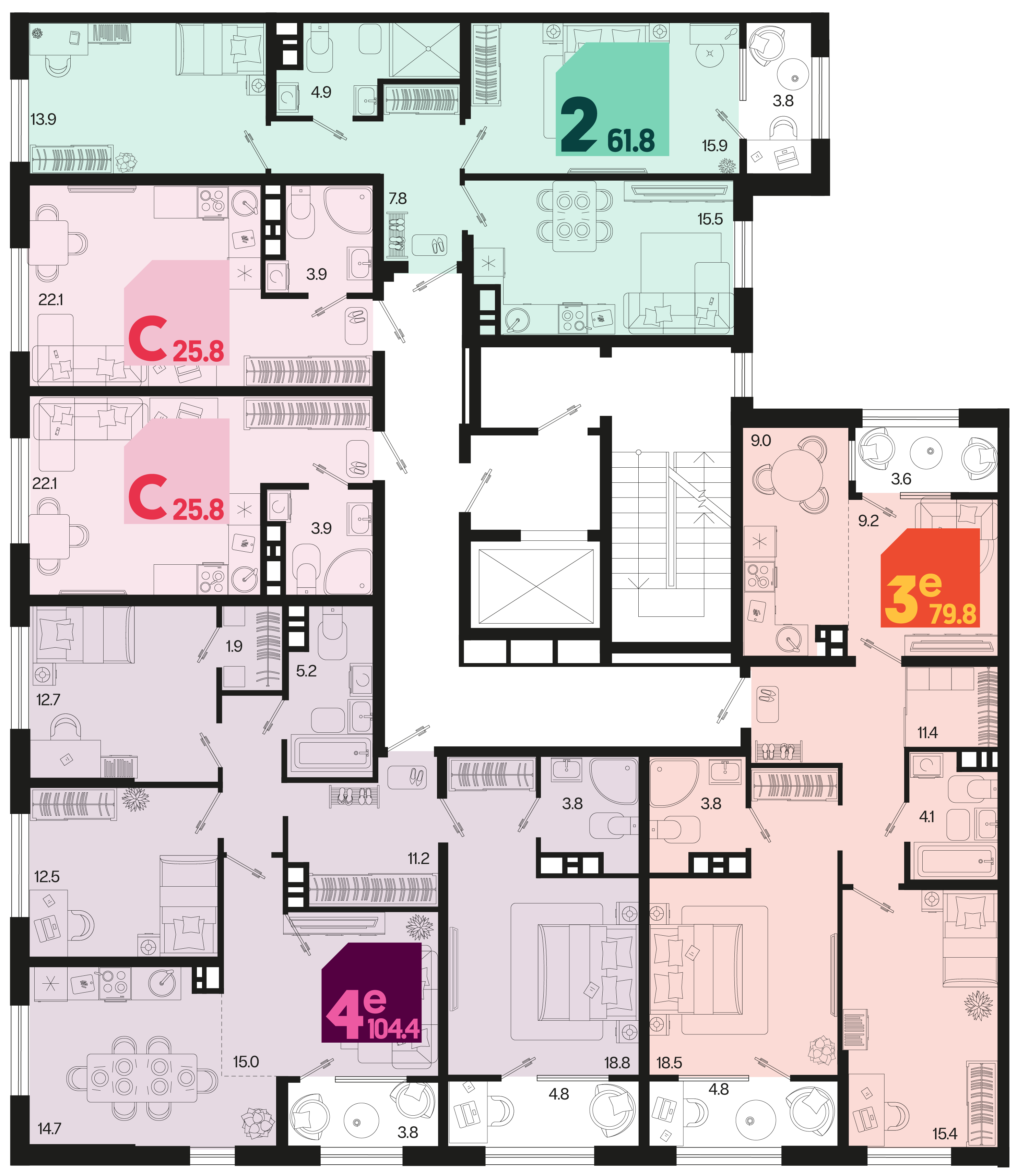 Студия №93 25,8 м2 от застройщика ГК ТОЧНО фото 5