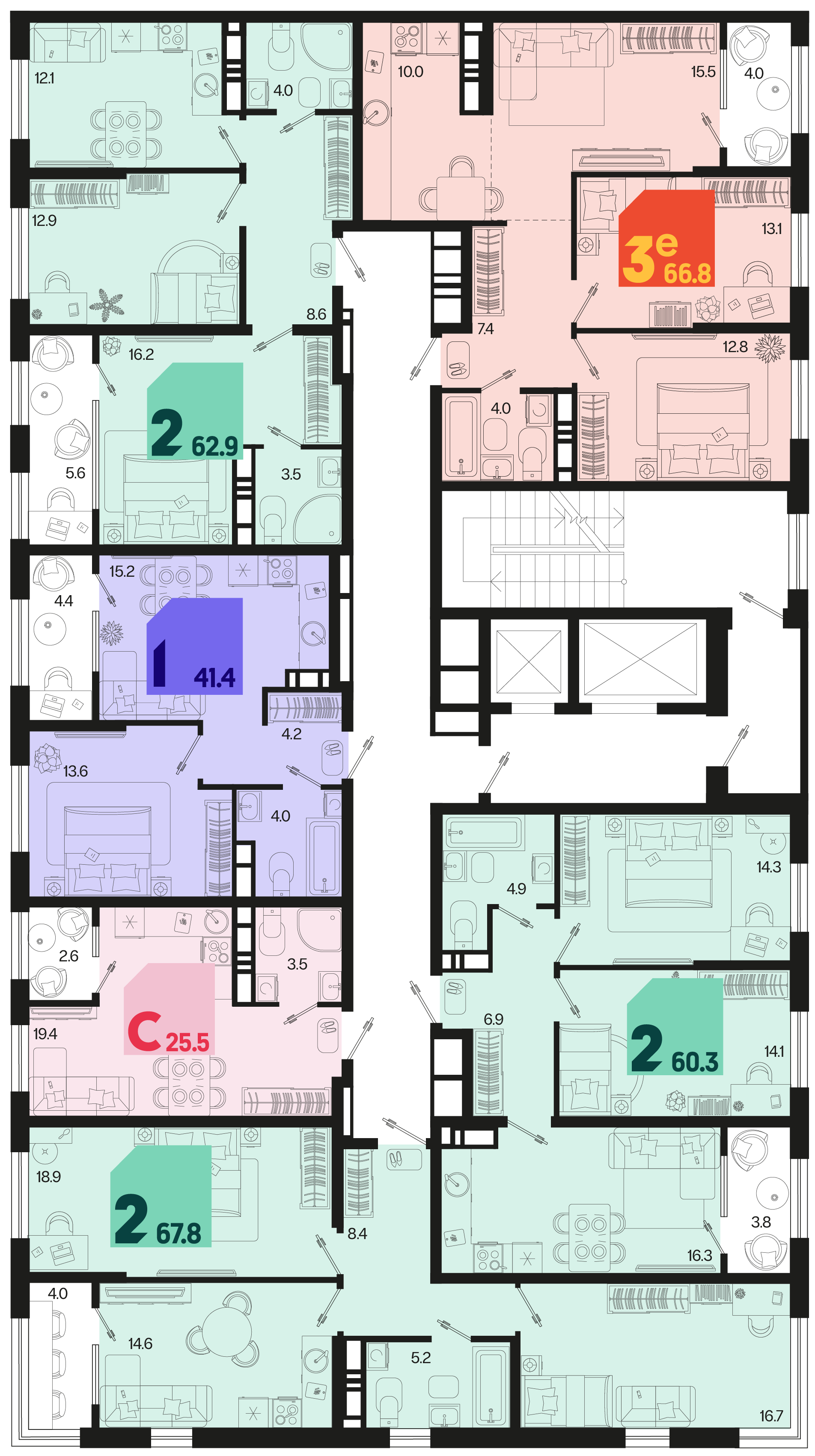 Студия №201 25,5 м2 от застройщика ГК ТОЧНО фото 5