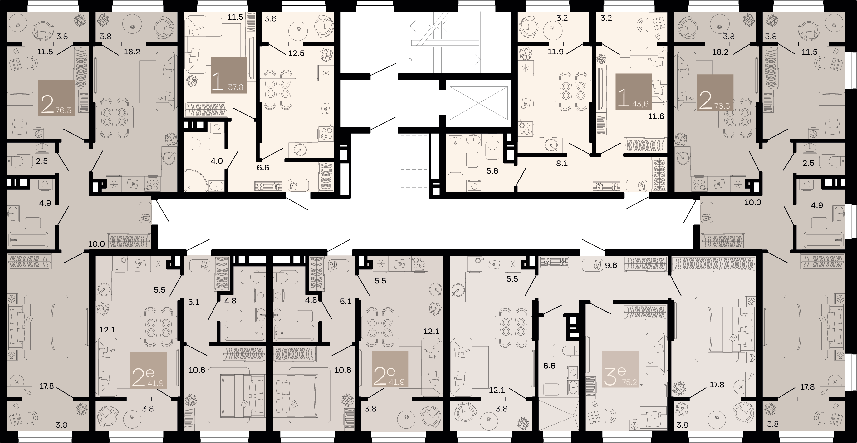 1-комнатная квартира №42 36,2 м2 от застройщика ГК ТОЧНО фото 2