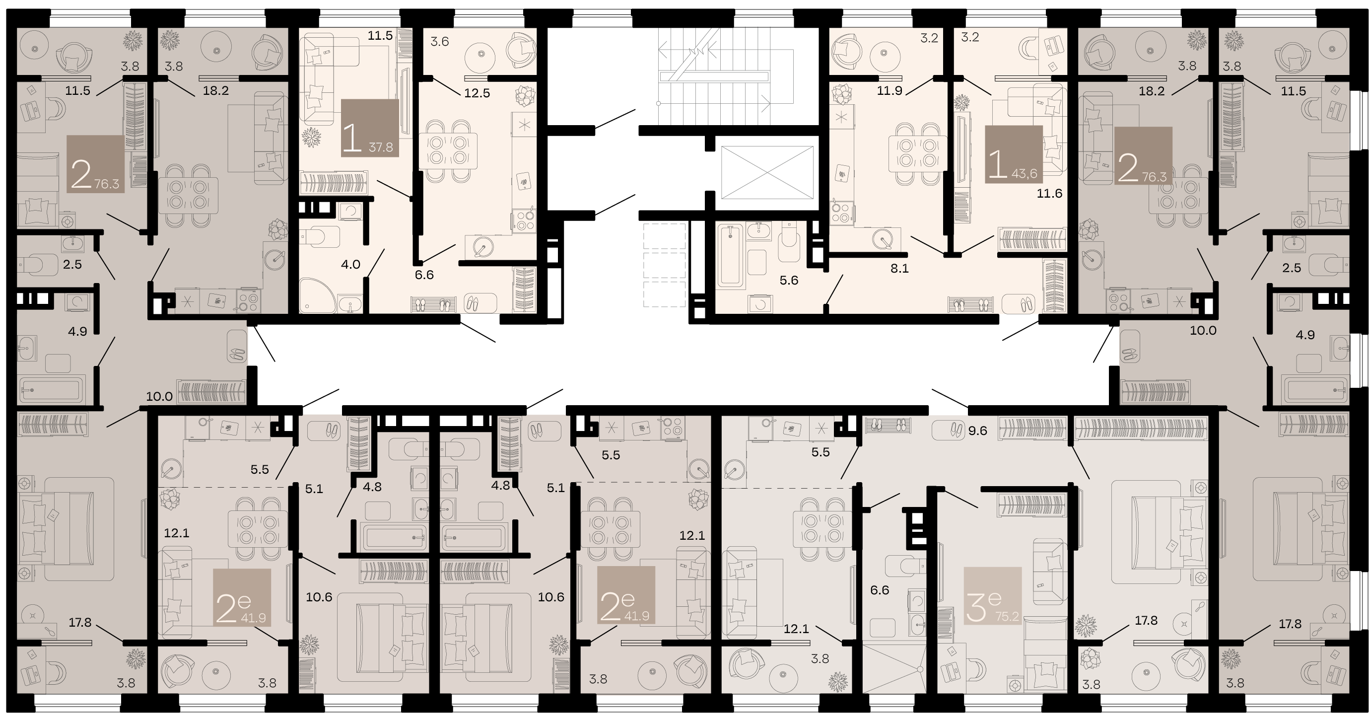 евро 2 к.кв. №40 40 м2 от застройщика ГК ТОЧНО фото 2
