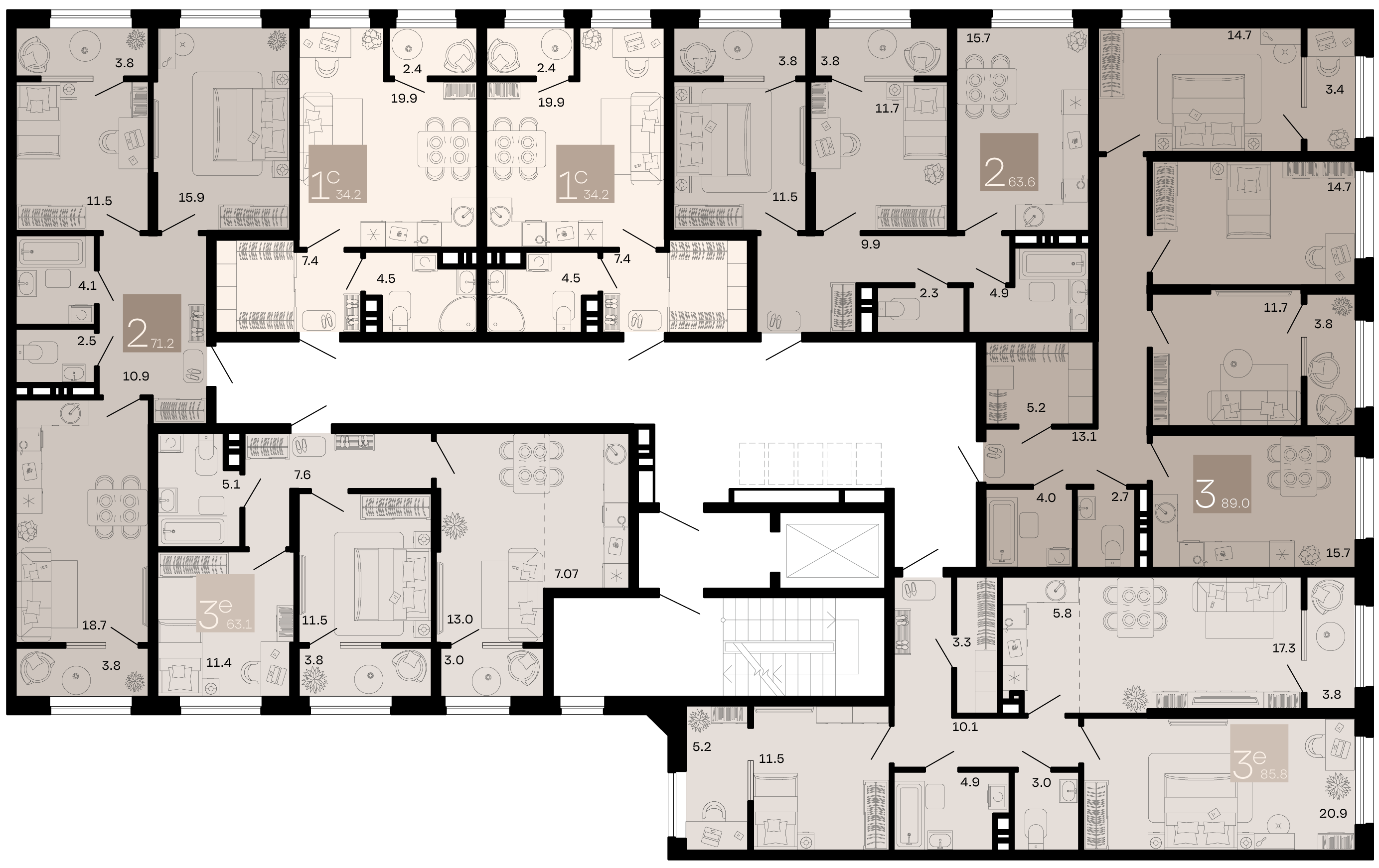 Студия №249 34,2 м2 от застройщика ГК ТОЧНО фото 3