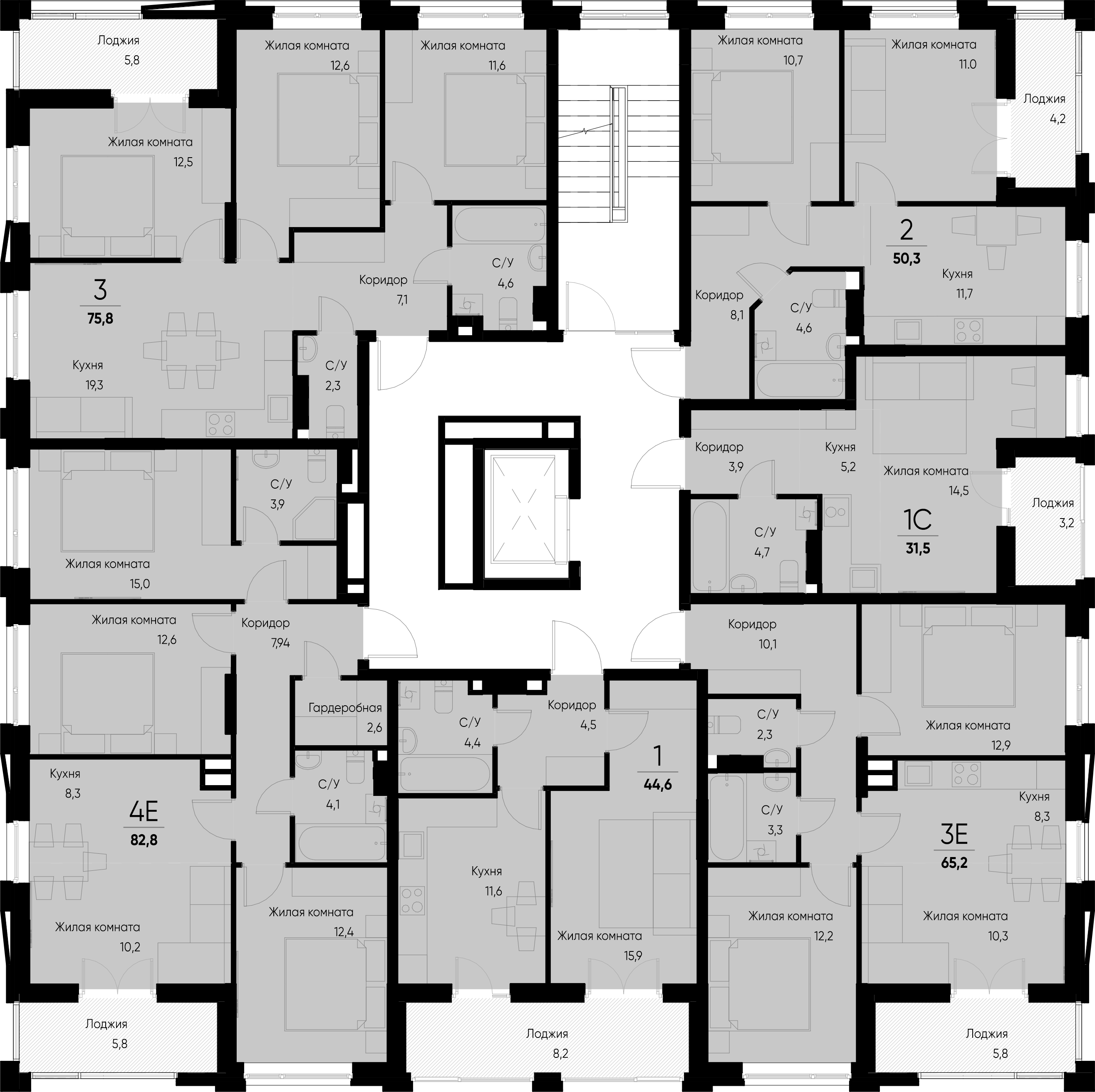 3-комнатная квартира №16 72,9 м2 от застройщика ГК ТОЧНО фото 5