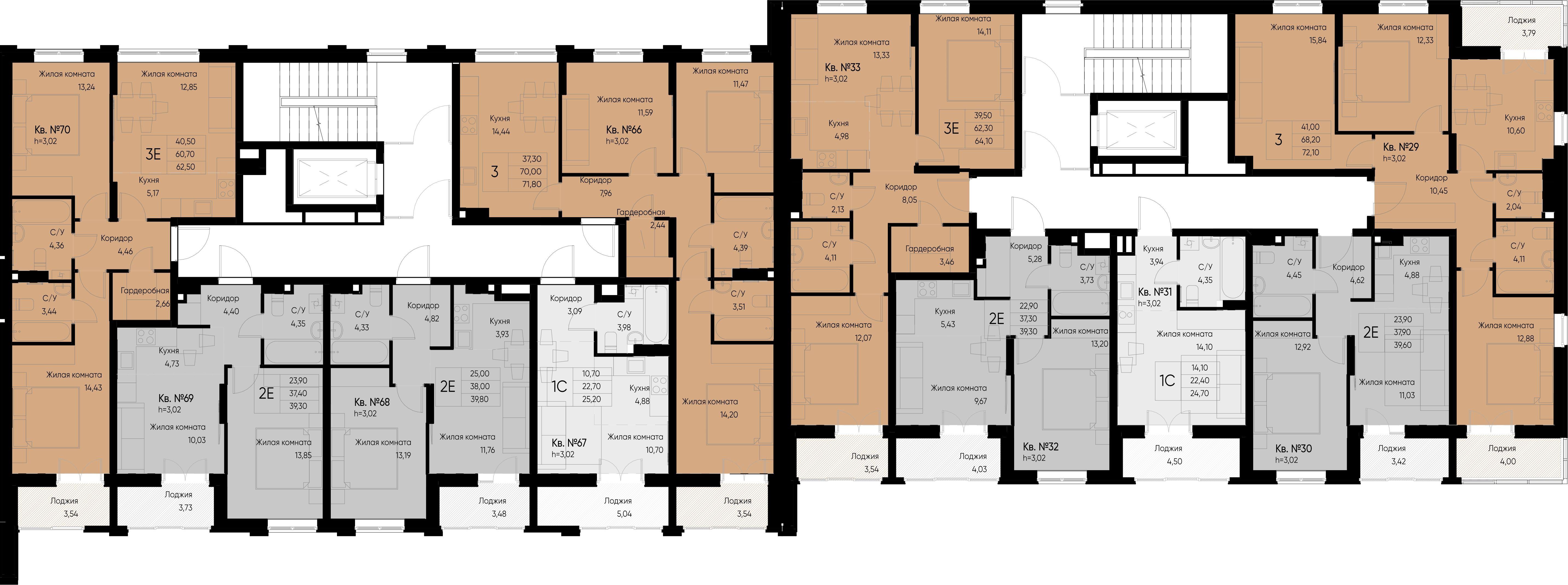 евро 2 к.кв. №30 39,6 м2 от застройщика ГК ТОЧНО фото 5