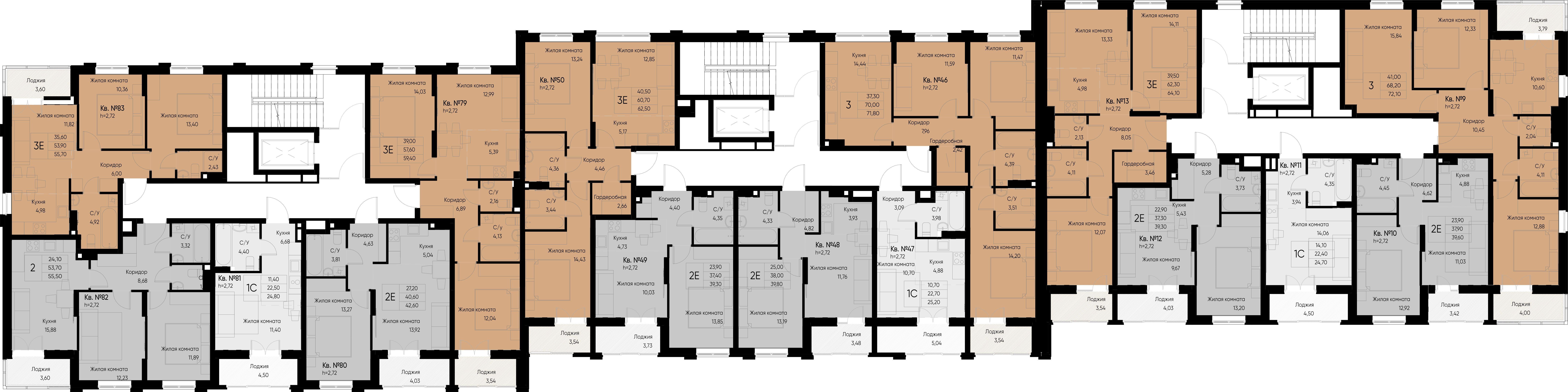 3-комнатная квартира №46 71,8 м2 от застройщика ГК ТОЧНО фото 5