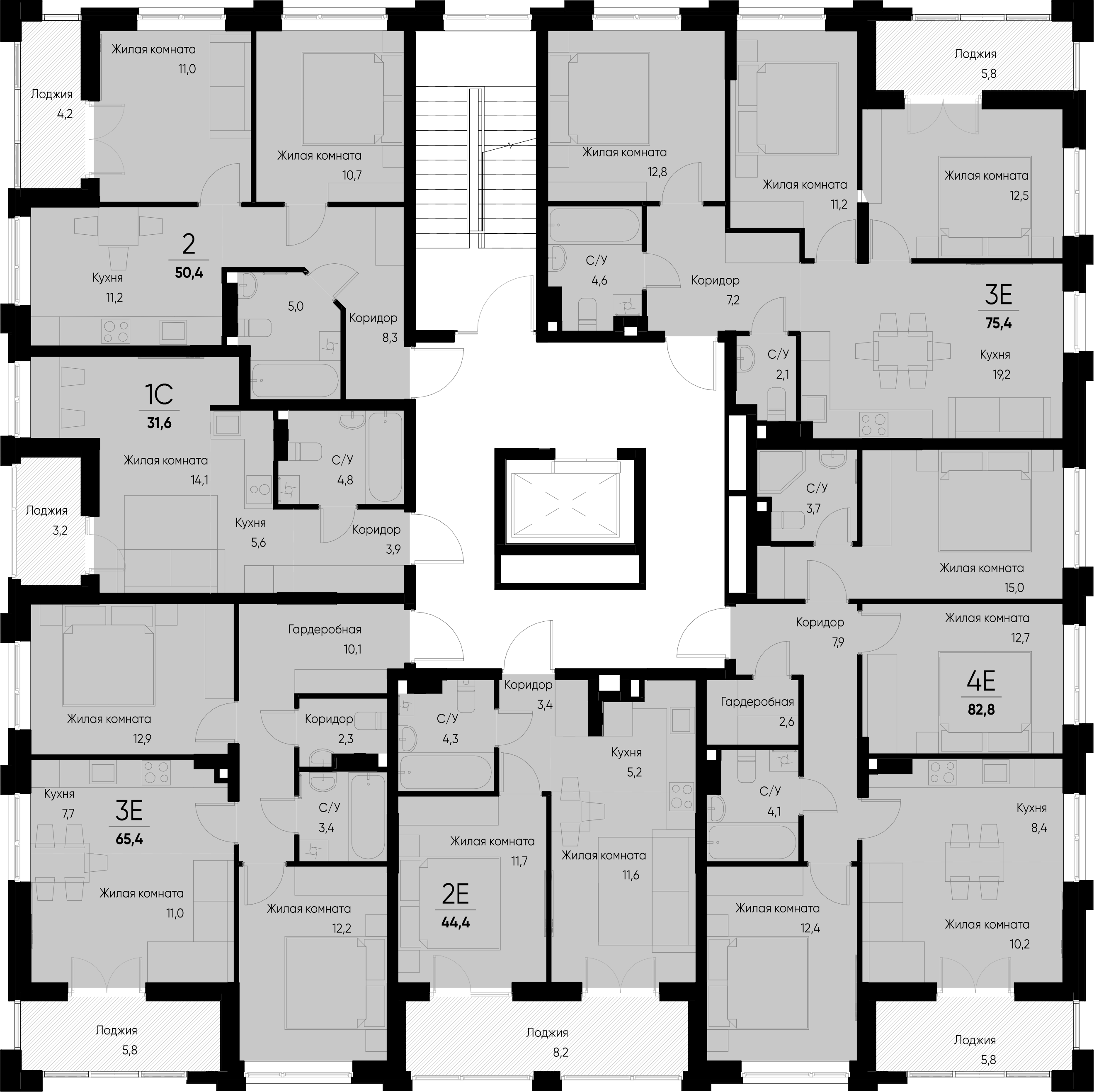 евро 2 к.кв. №20 40,3 м2 от застройщика ГК ТОЧНО фото 5