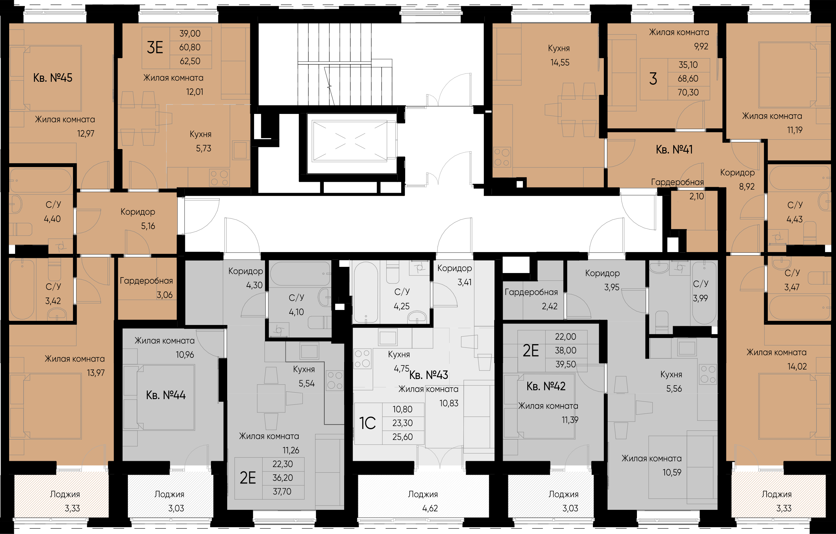 Студия №43 25,6 м2 от застройщика ГК ТОЧНО фото 2