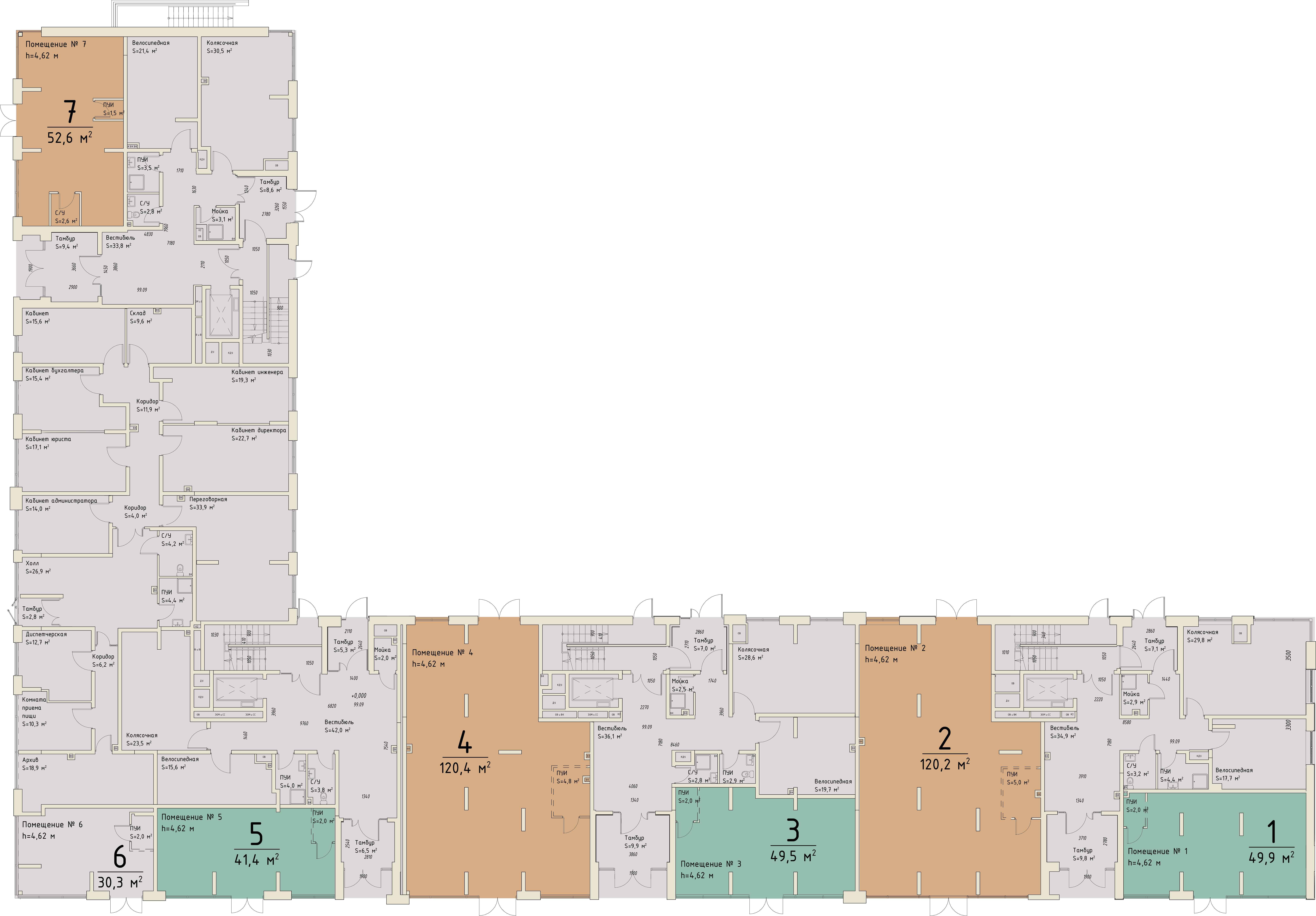 Офисное помещение 004  120,4 м2 от застройщика ГК ТОЧНО фото 3
