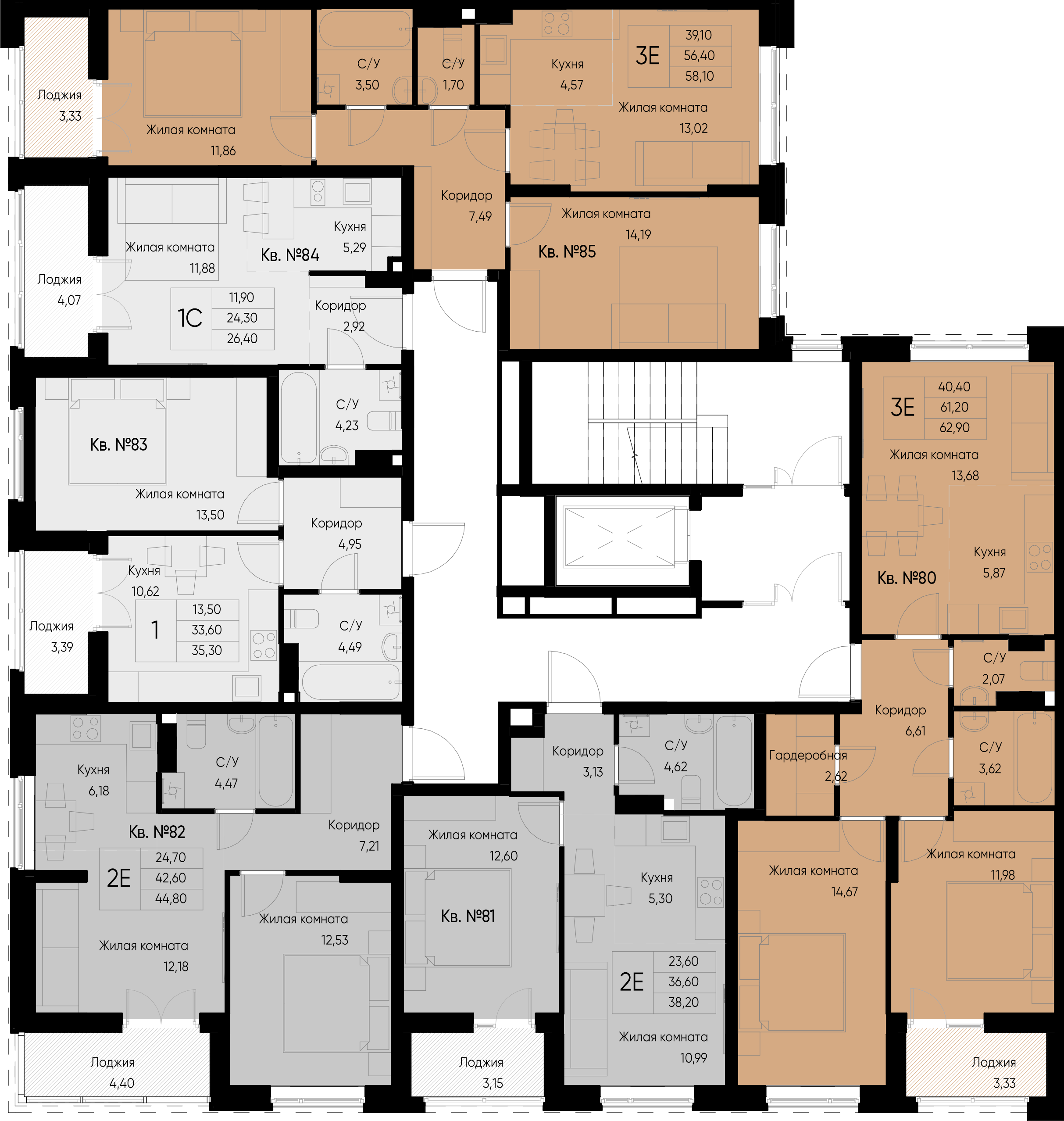 Студия №84 26,4 м2 от застройщика ГК ТОЧНО фото 2