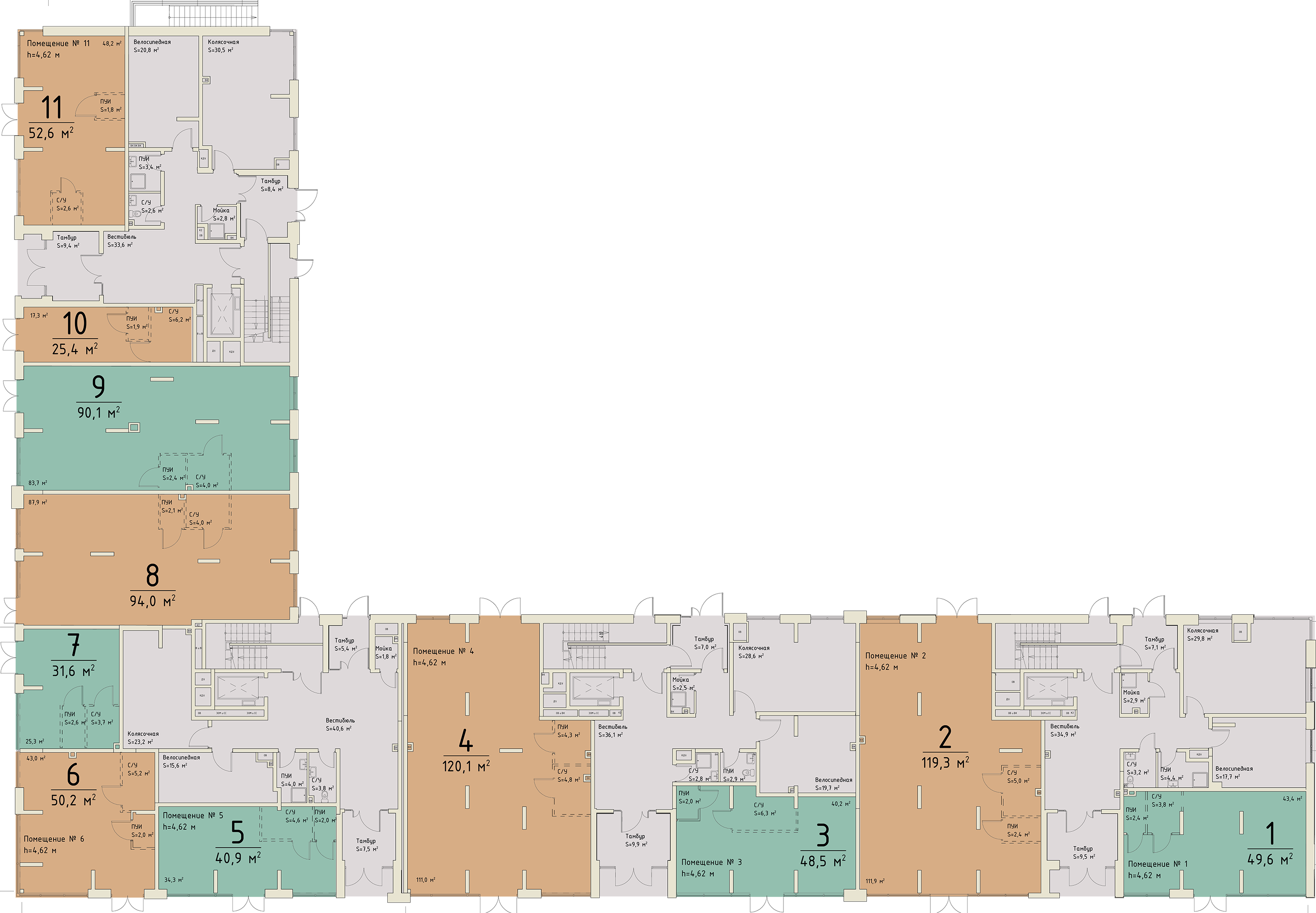 Офисное помещение 9  90,1 м2 от застройщика ГК ТОЧНО фото 3