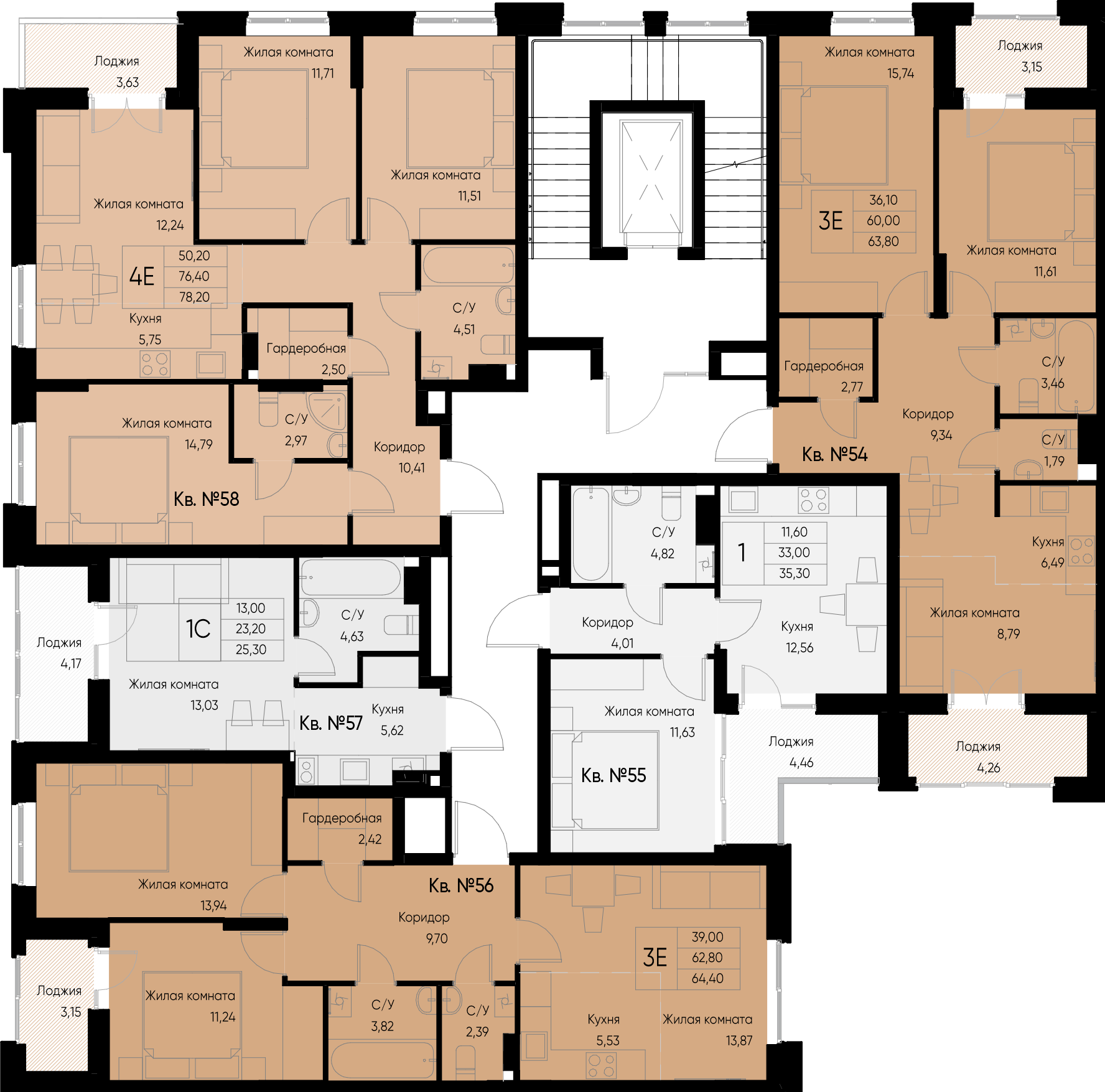 Студия №57 25,3 м2 от застройщика ГК ТОЧНО фото 2