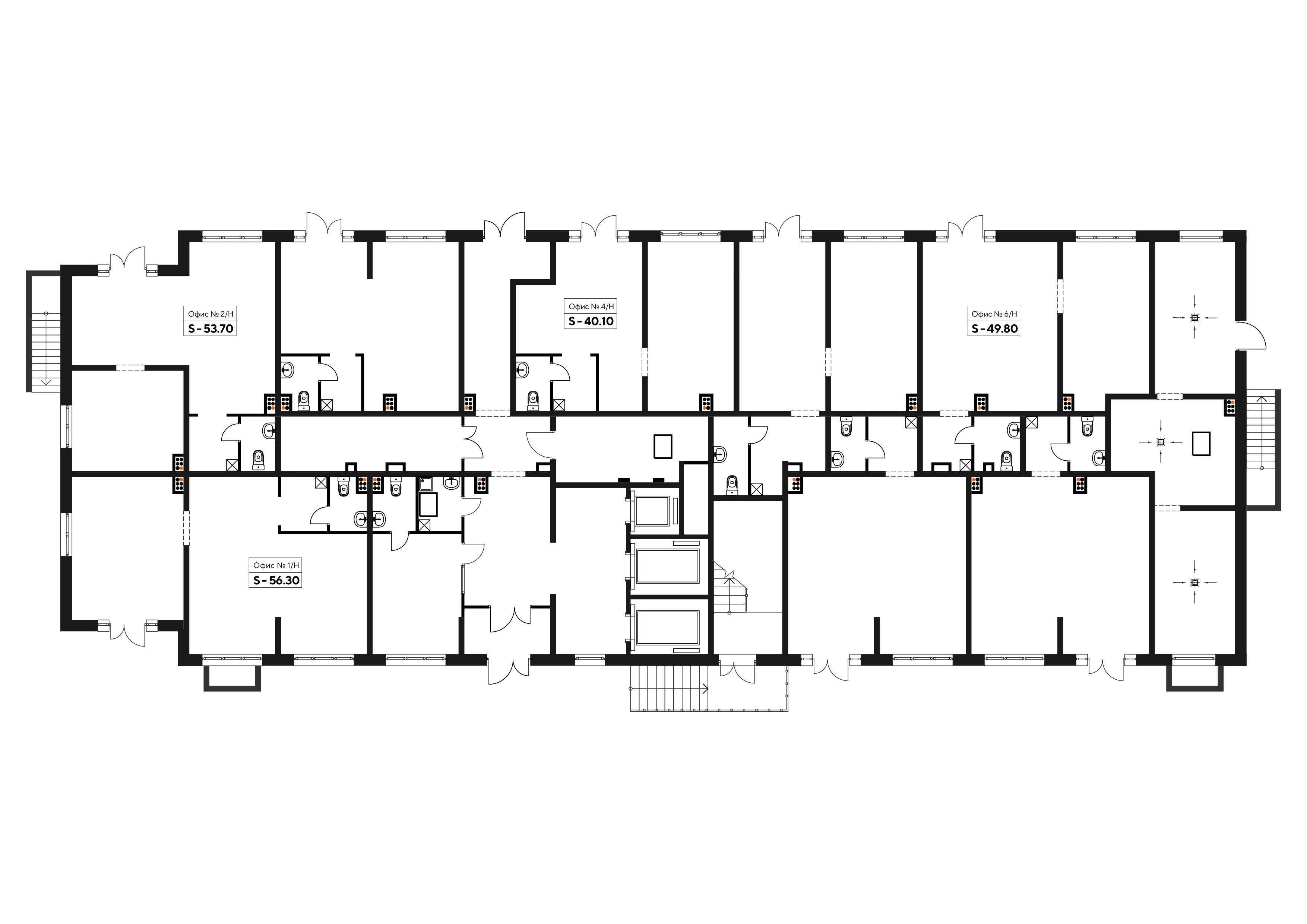 Офисное помещение 4/Н (БТИ 18-21)  40,1 м2 от застройщика ГК ТОЧНО фото 5
