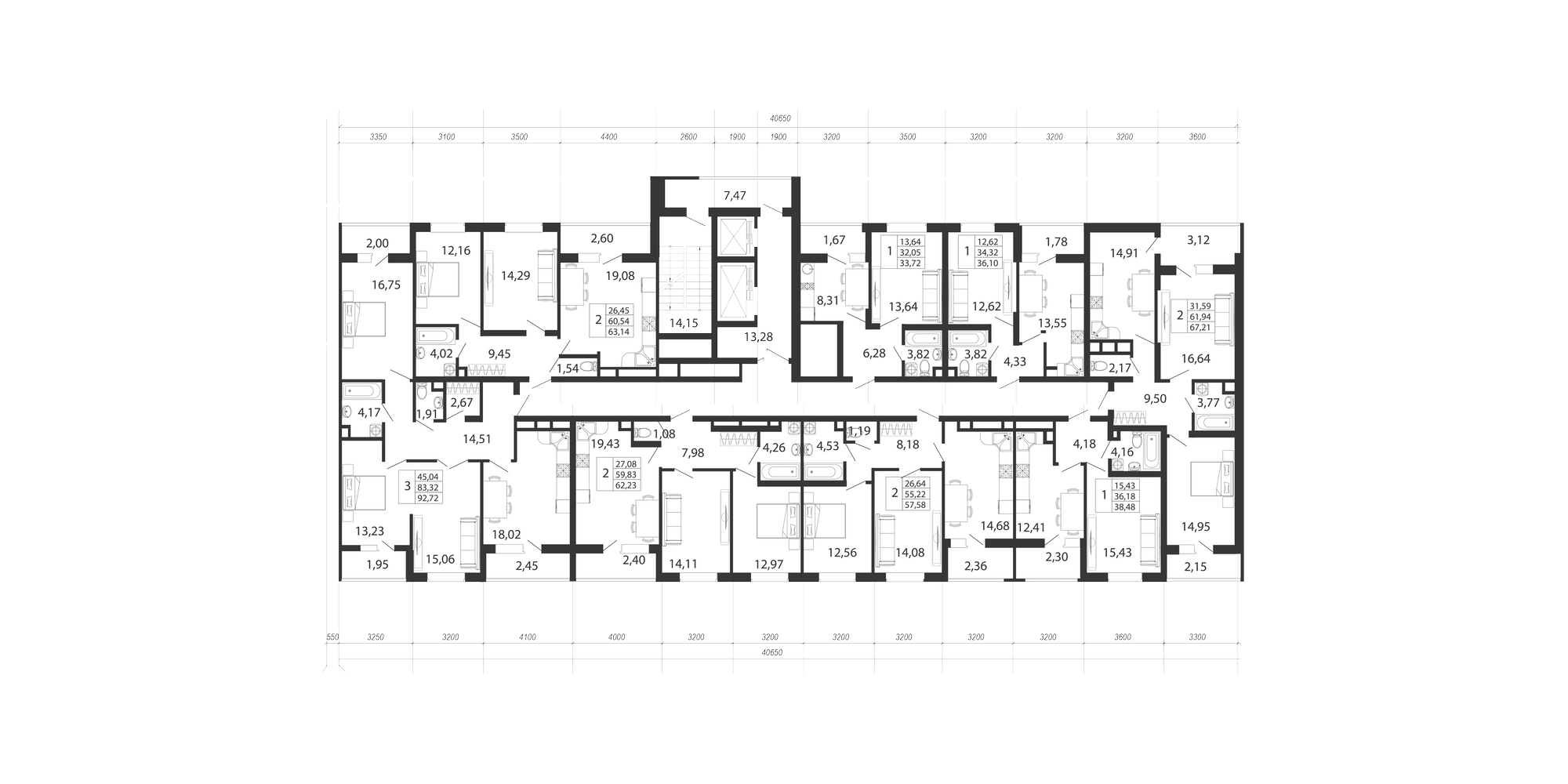 1-комнатная квартира №368 33,3 м2 от застройщика ГК ТОЧНО фото 5