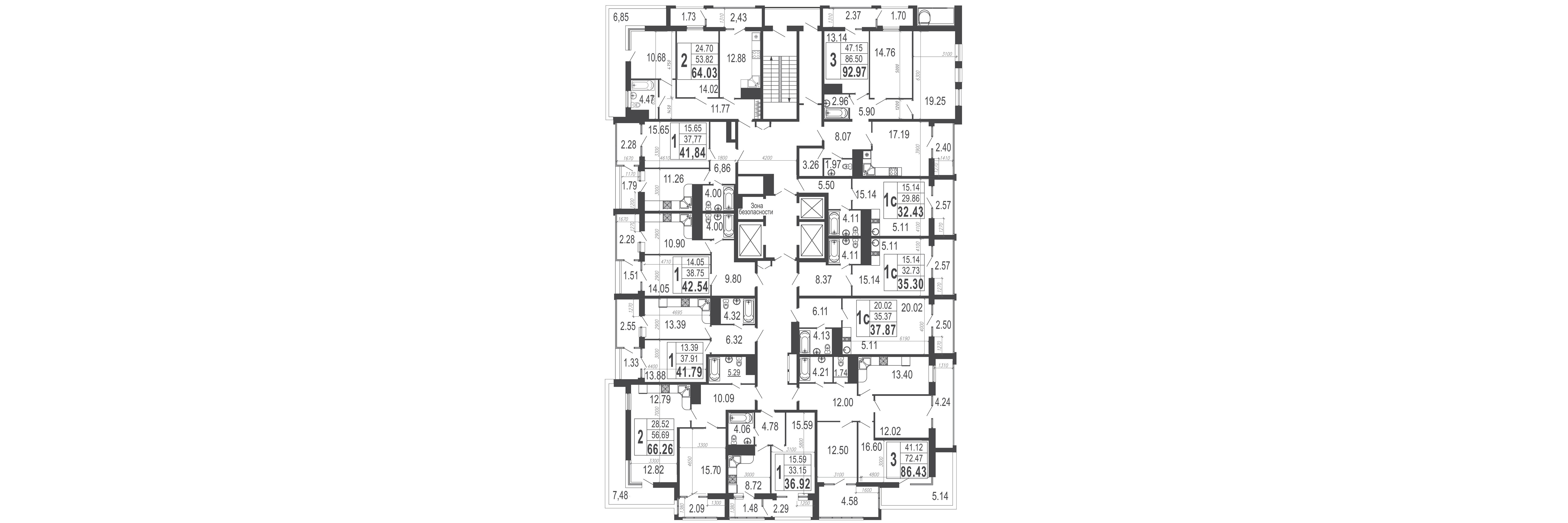 3-комнатная квартира №11 85,15 м2 от застройщика ГК ТОЧНО фото 5