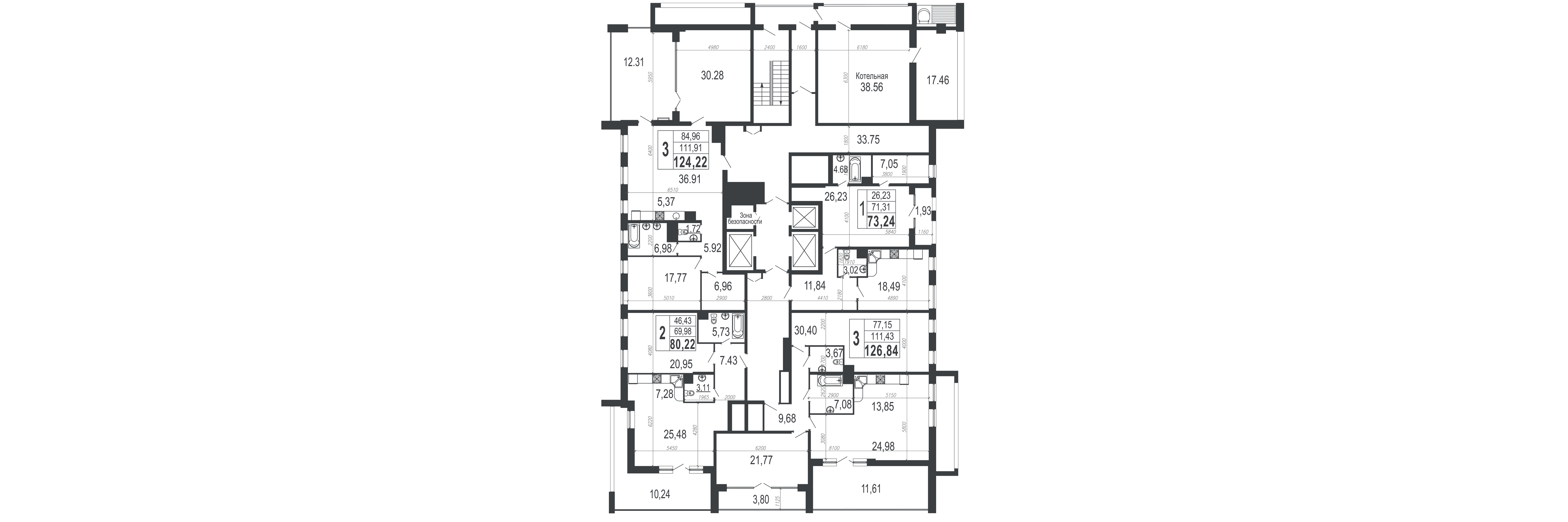 Пентхаус №205 69,4 м2 от застройщика ГК ТОЧНО фото 5