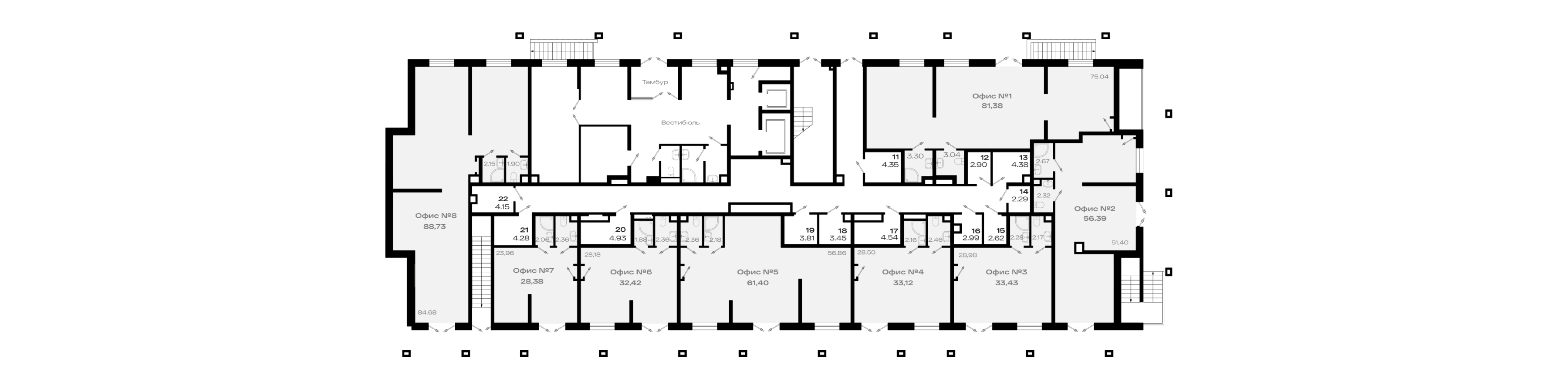 Офисное помещение 08/Н (БТИ 223-225)   м2 от застройщика ГК ТОЧНО фото 5