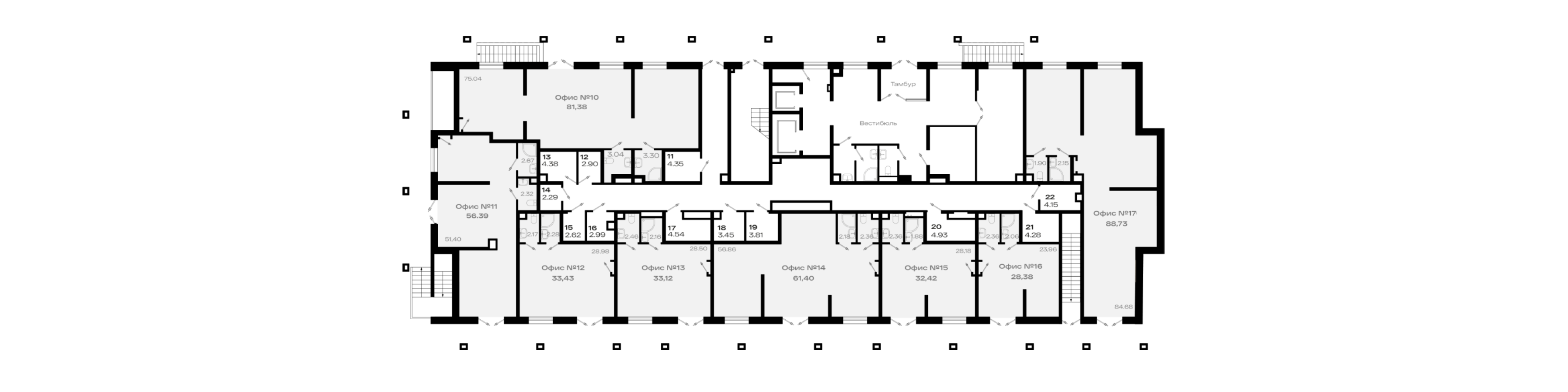 Офисное помещение 11/Н (БТИ 273-275)   м2 от застройщика ГК ТОЧНО фото 5