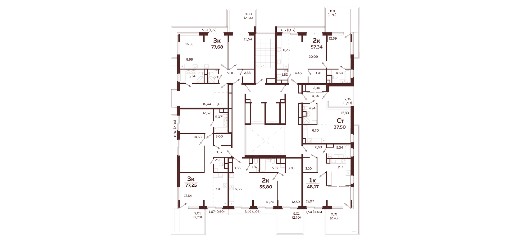 3-комнатная квартира №6 85,3 м2 от застройщика ГК ТОЧНО фото 5
