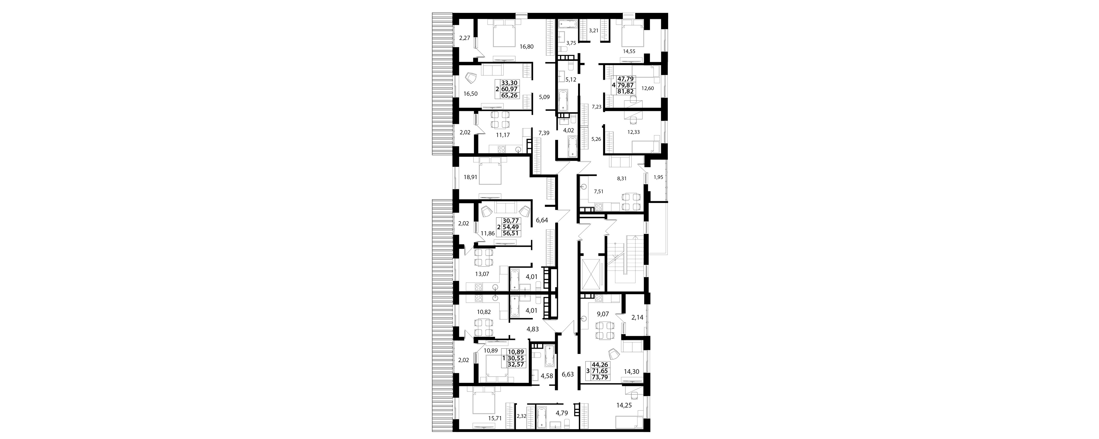 4-комнатная квартира №43 81,35 м2 от застройщика ГК ТОЧНО фото 5