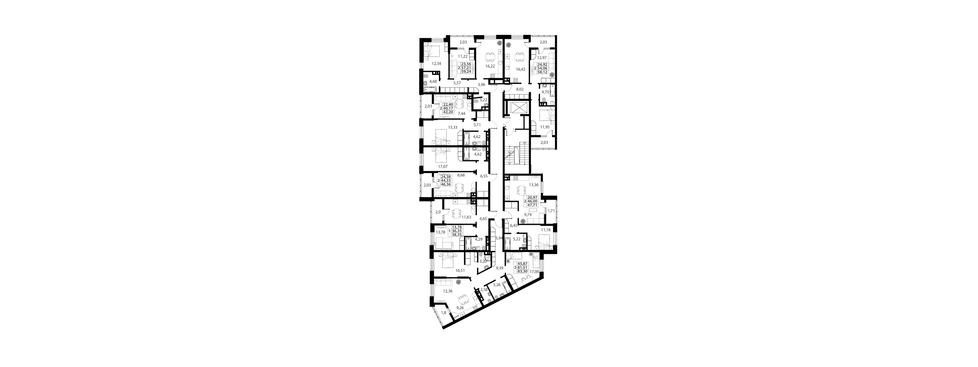 3-комнатная квартира №140 83,2 м2 от застройщика ГК ТОЧНО фото 5