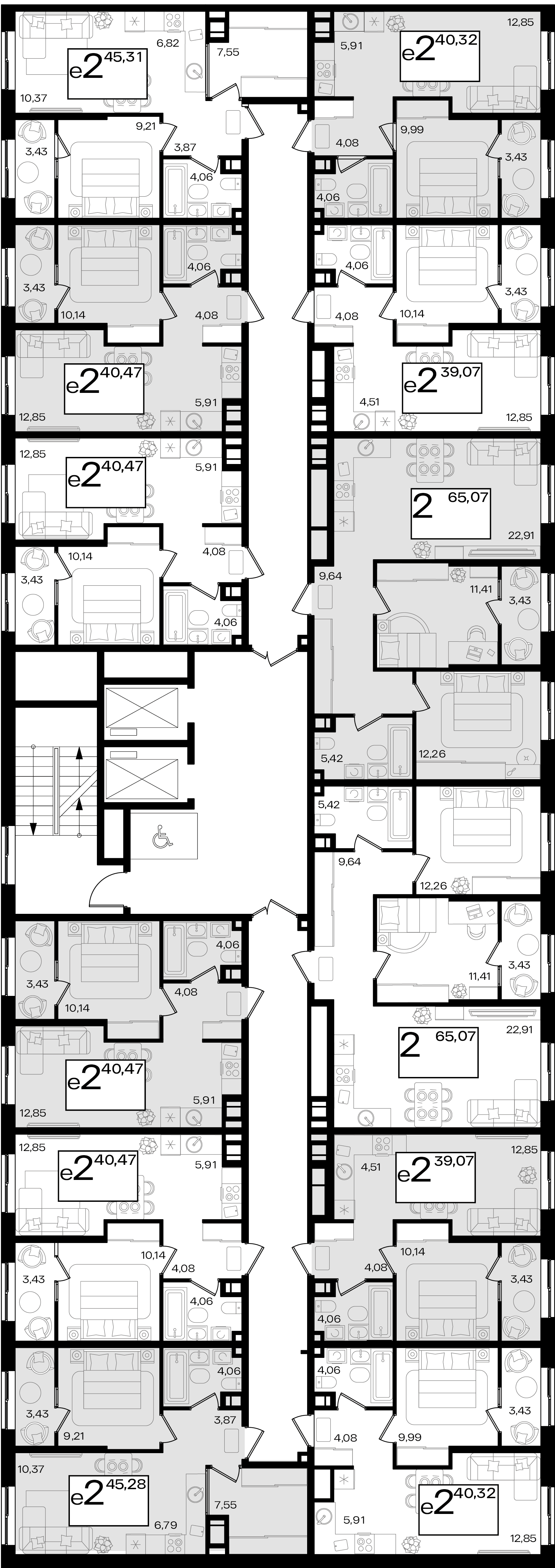 2-комнатная квартира №95 65,07 м2 от застройщика ГК ТОЧНО фото 3