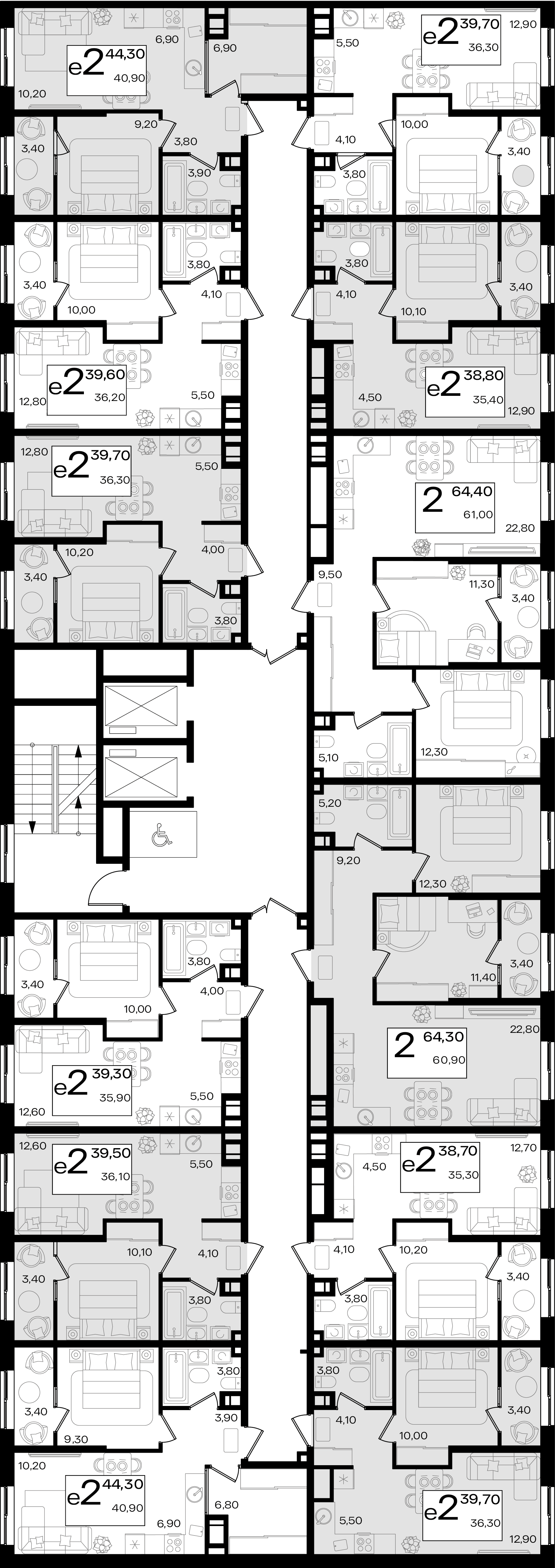 2-комнатная квартира №263 63,3 м2 от застройщика ГК ТОЧНО фото 4