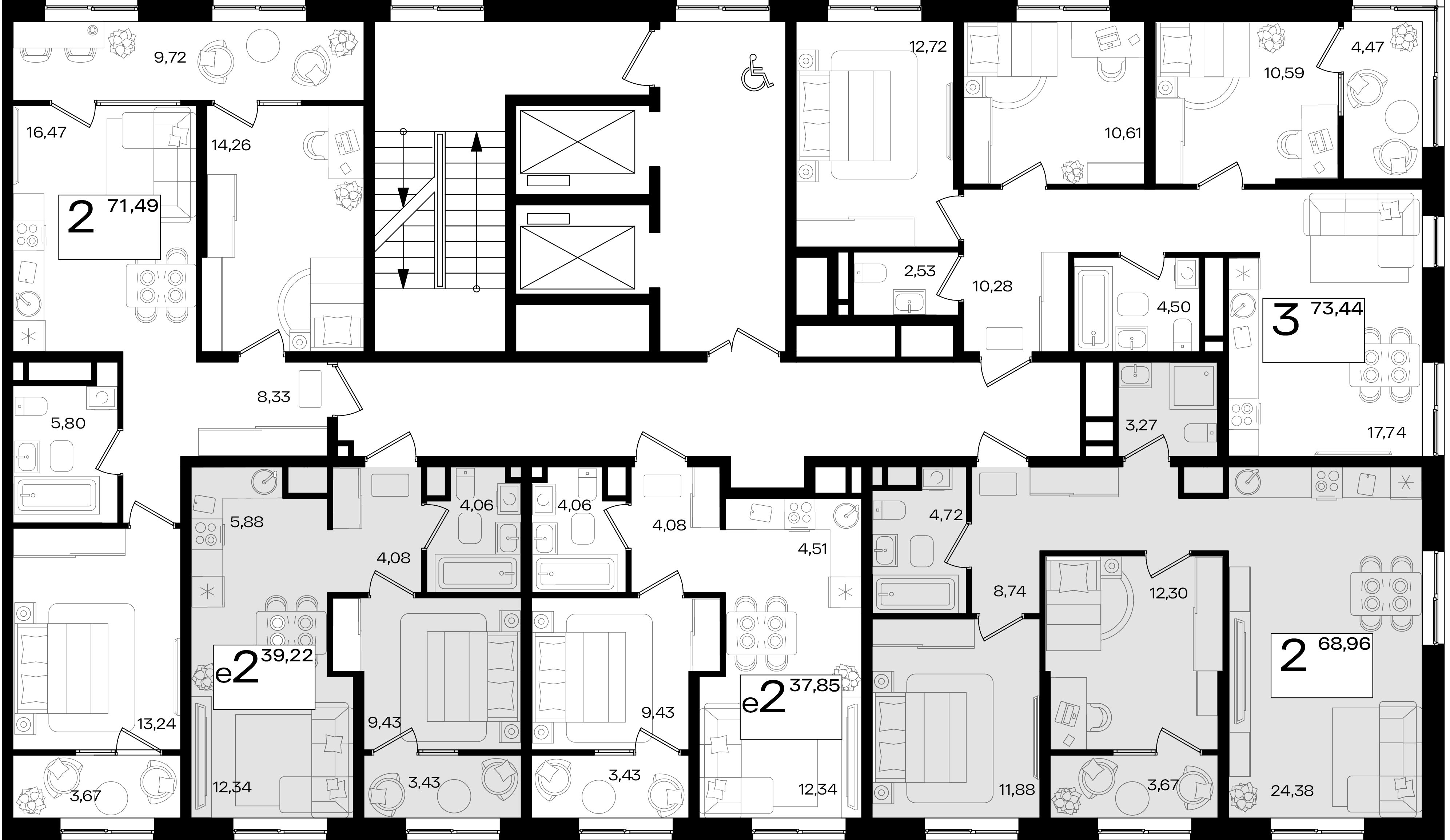 евро 2 к.кв. №3 37,85 м2 от застройщика ГК ТОЧНО фото 3