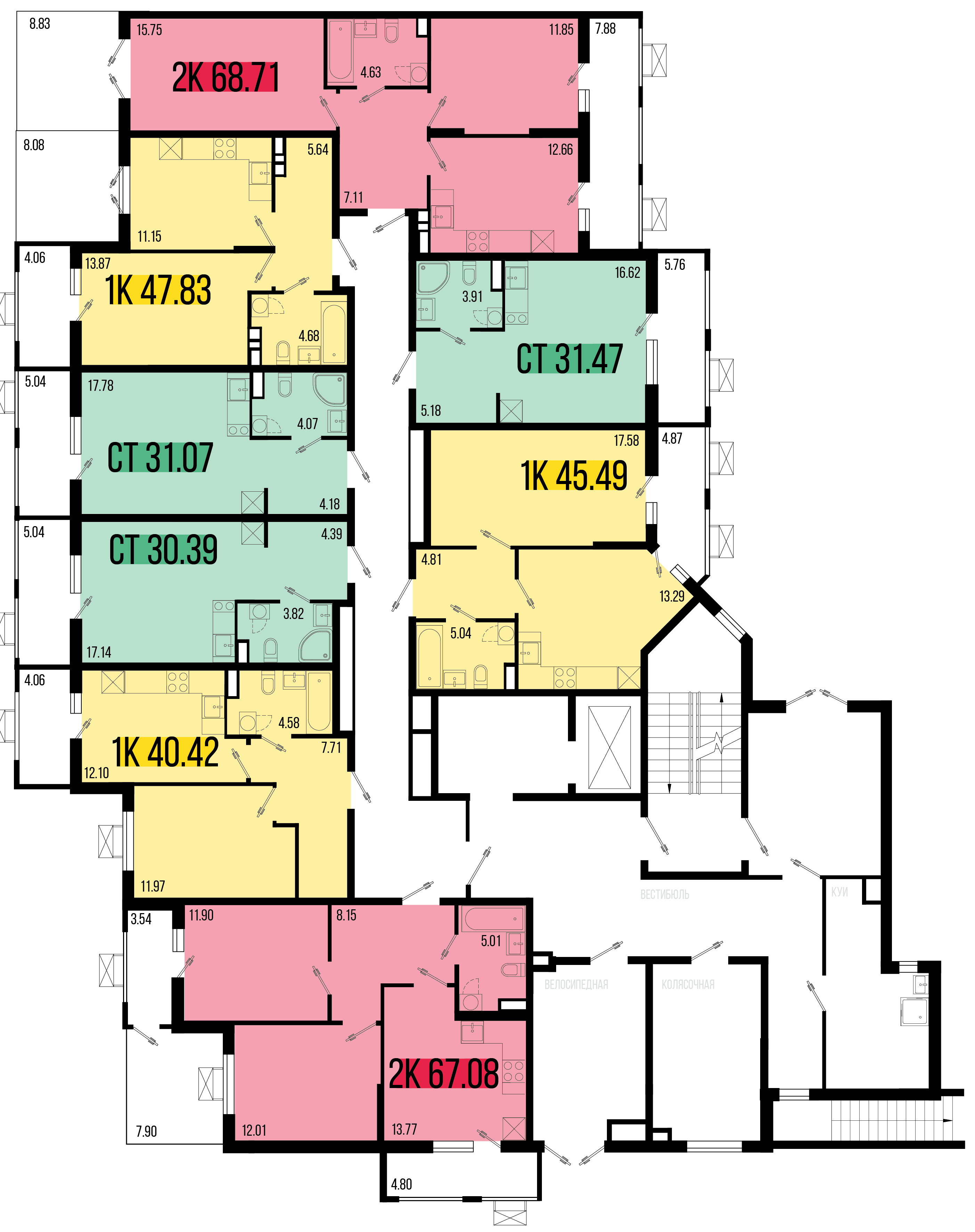Студия №4 31,07 м2 от застройщика ГК ТОЧНО фото 5