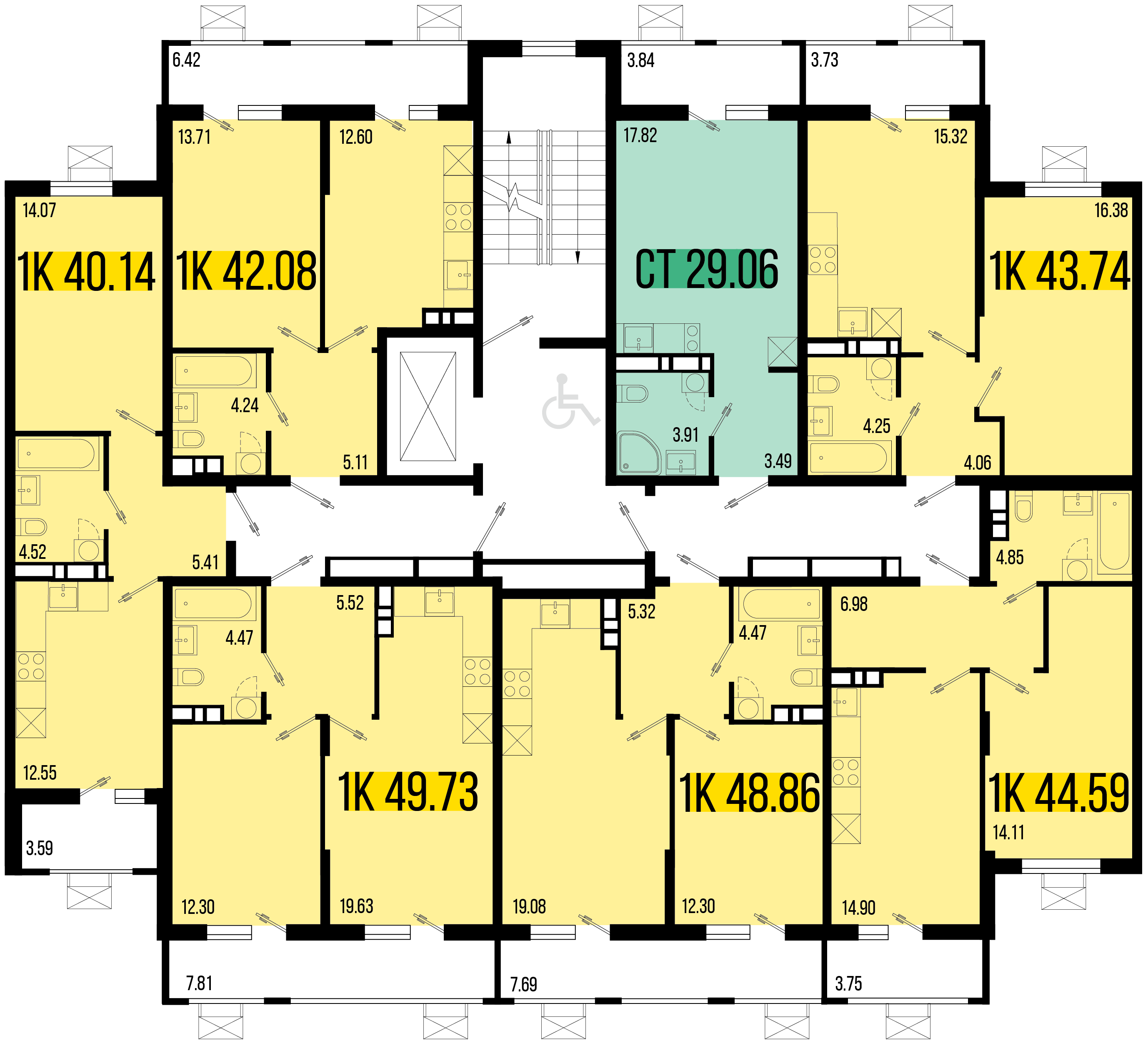 Студия №74 29,06 м2 от застройщика ГК ТОЧНО фото 5