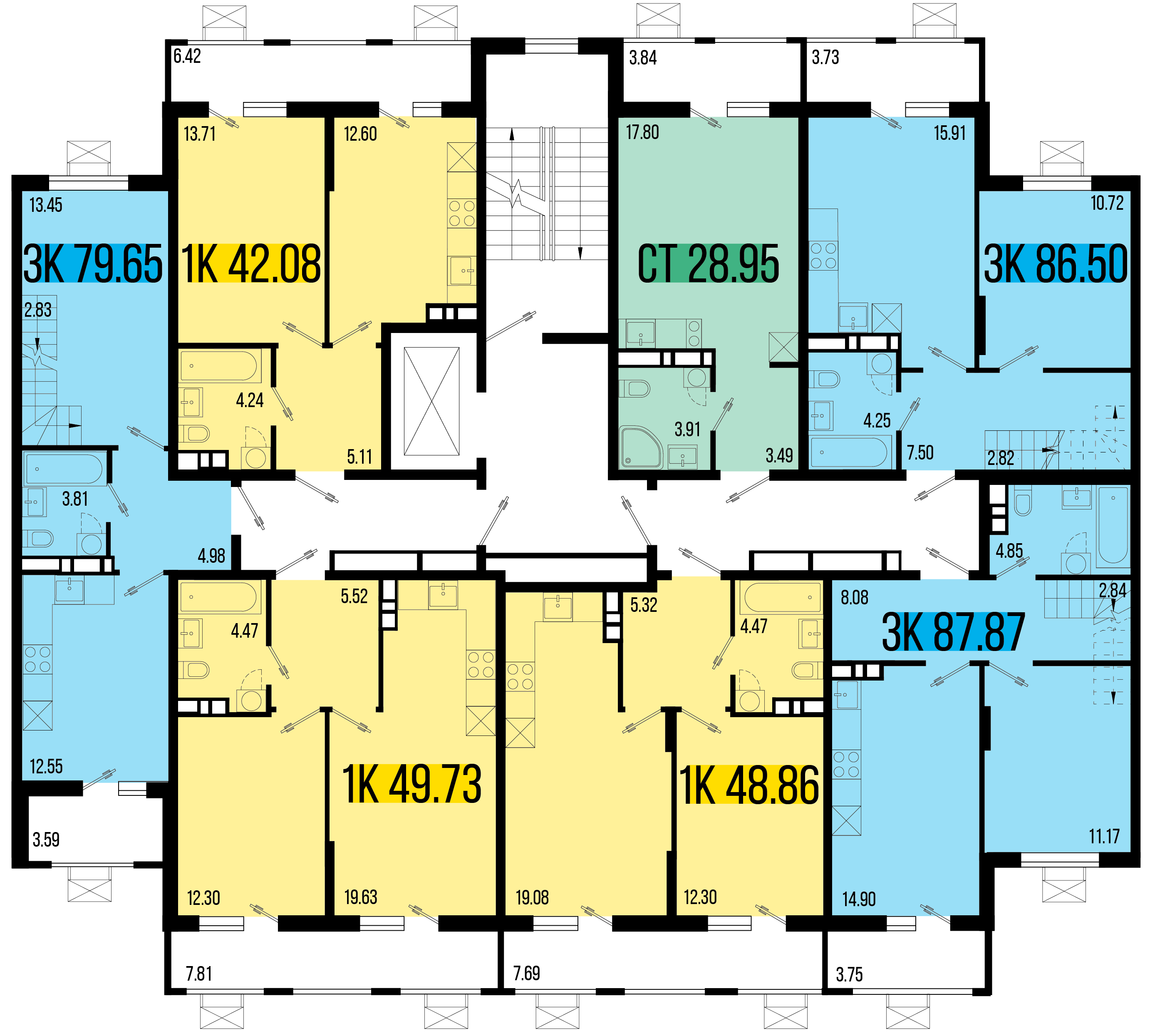 Студия №95 27,14 м2 от застройщика ГК ТОЧНО фото 5
