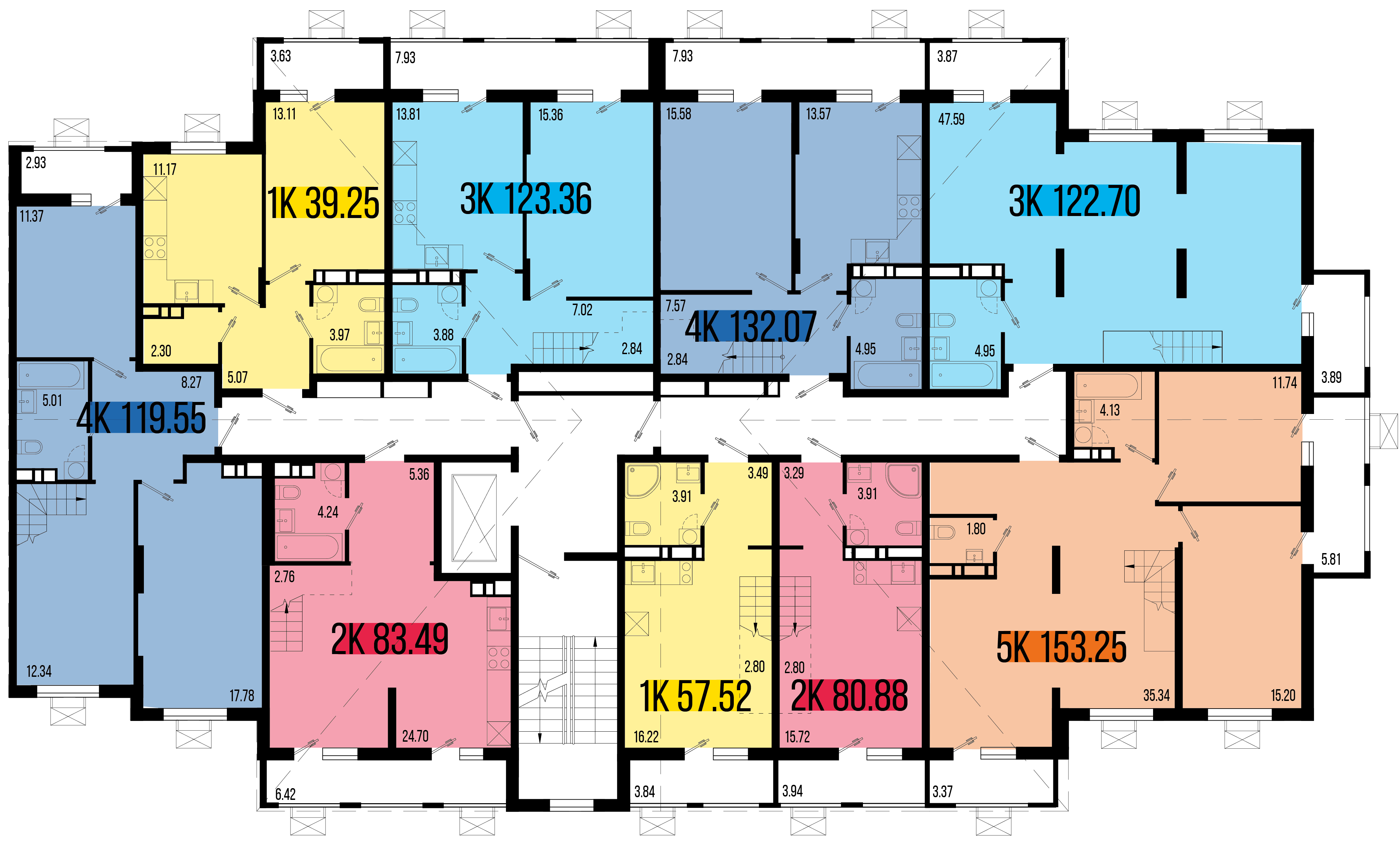 1-комнатная квартира №162 57,52 м2 от застройщика ГК ТОЧНО фото 5