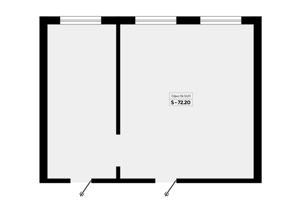 Офисное помещение 16    72,2 м2 от застройщика ГК ТОЧНО