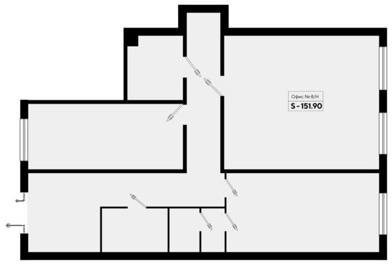 Офисное помещение 08   151,9 м2 от застройщика ГК ТОЧНО