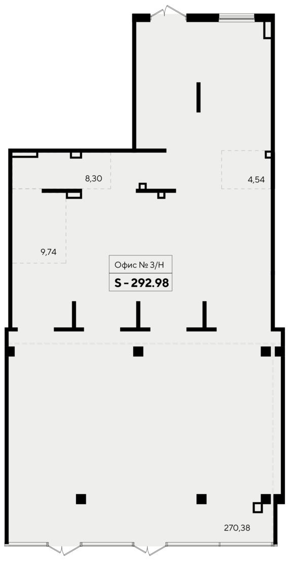 Офисное помещение 3  292,98 м2 от застройщика ГК ТОЧНО