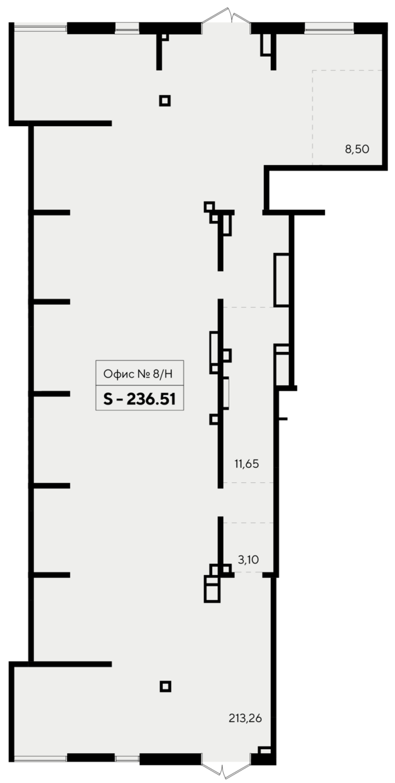 Офисное помещение 8  236,51 м2 от застройщика ГК ТОЧНО