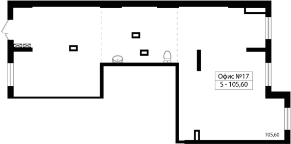 Офисное помещение 17  105,6 м2 от застройщика ГК ТОЧНО