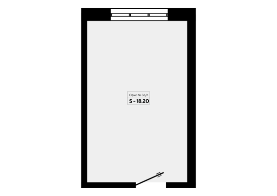 Офисное помещение 36  18,2 м2 от застройщика ГК ТОЧНО