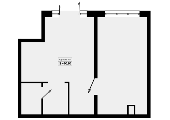 Офисное помещение 4/Н (БТИ 18-21)  40,1 м2 от застройщика ГК ТОЧНО