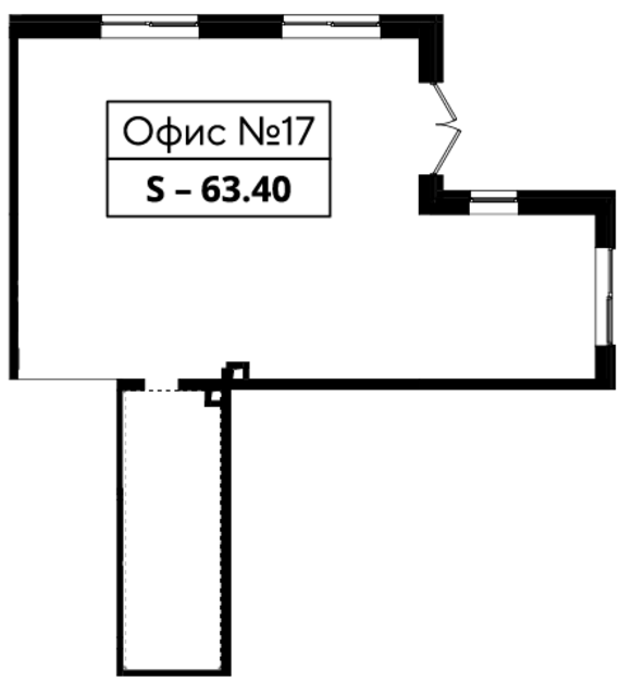 Офисное помещение 17/Н   м2 от застройщика ГК ТОЧНО