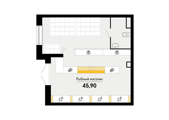 Офисное помещение 06 (174-175)   м2 от застройщика ГК ТОЧНО