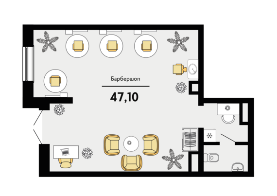 Офисное помещение 15 (214-216)   м2 от застройщика ГК ТОЧНО