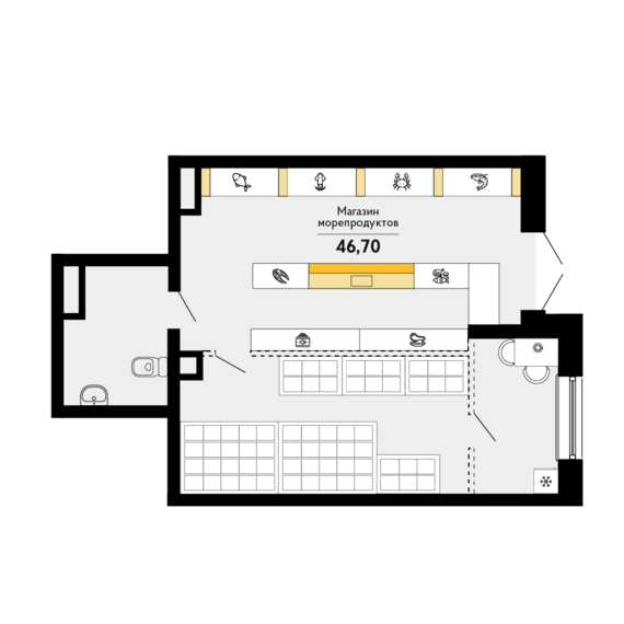 Офисное помещение 18 (222,223)   м2 от застройщика ГК ТОЧНО