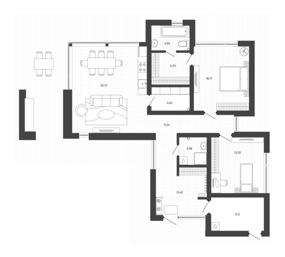 Коттедж 15 144,68 м2 от застройщика ГК ТОЧНО